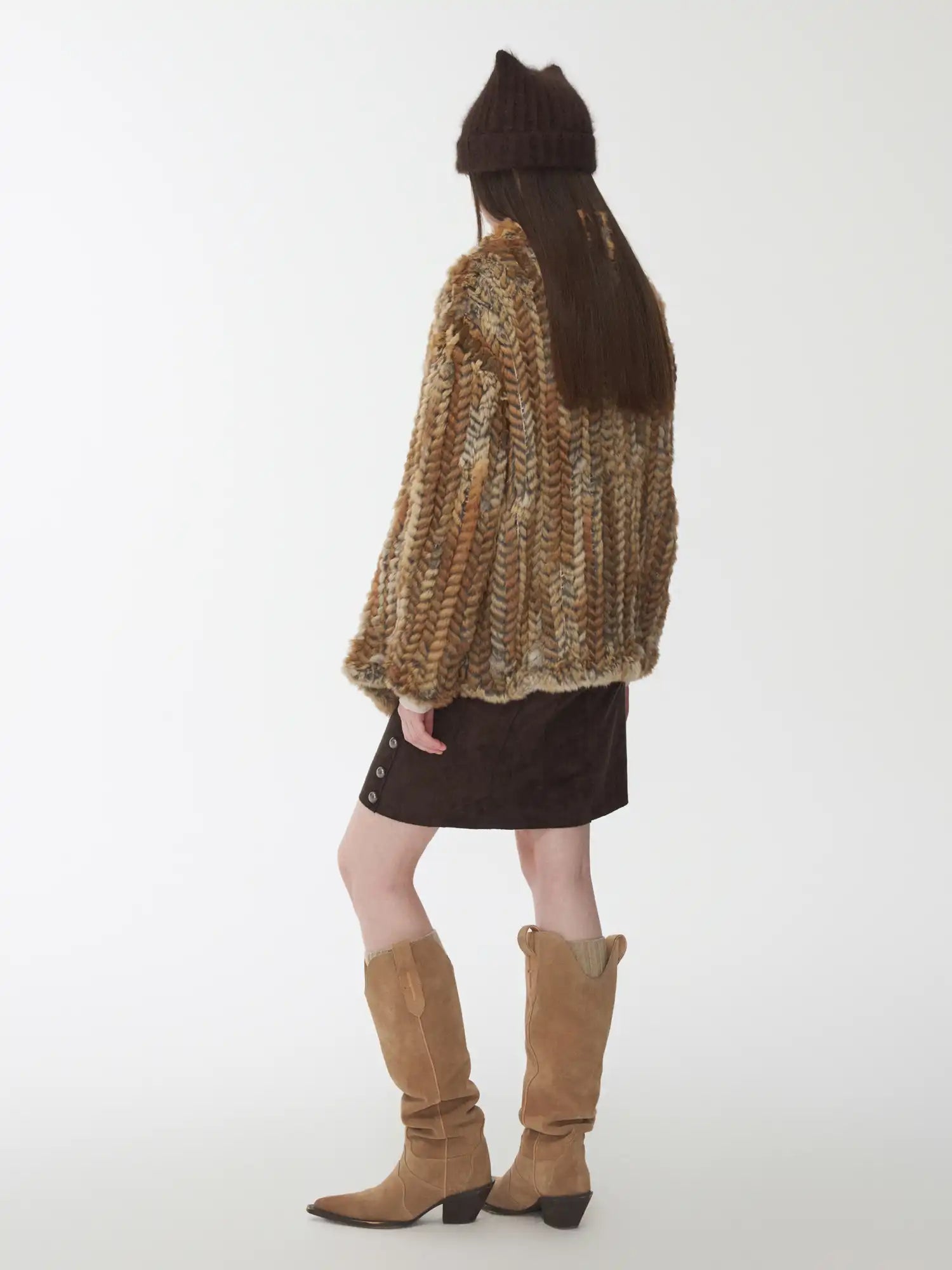 1Jinn Studio Cozy Maillard Rabbit Fur Coat | Canton Collective