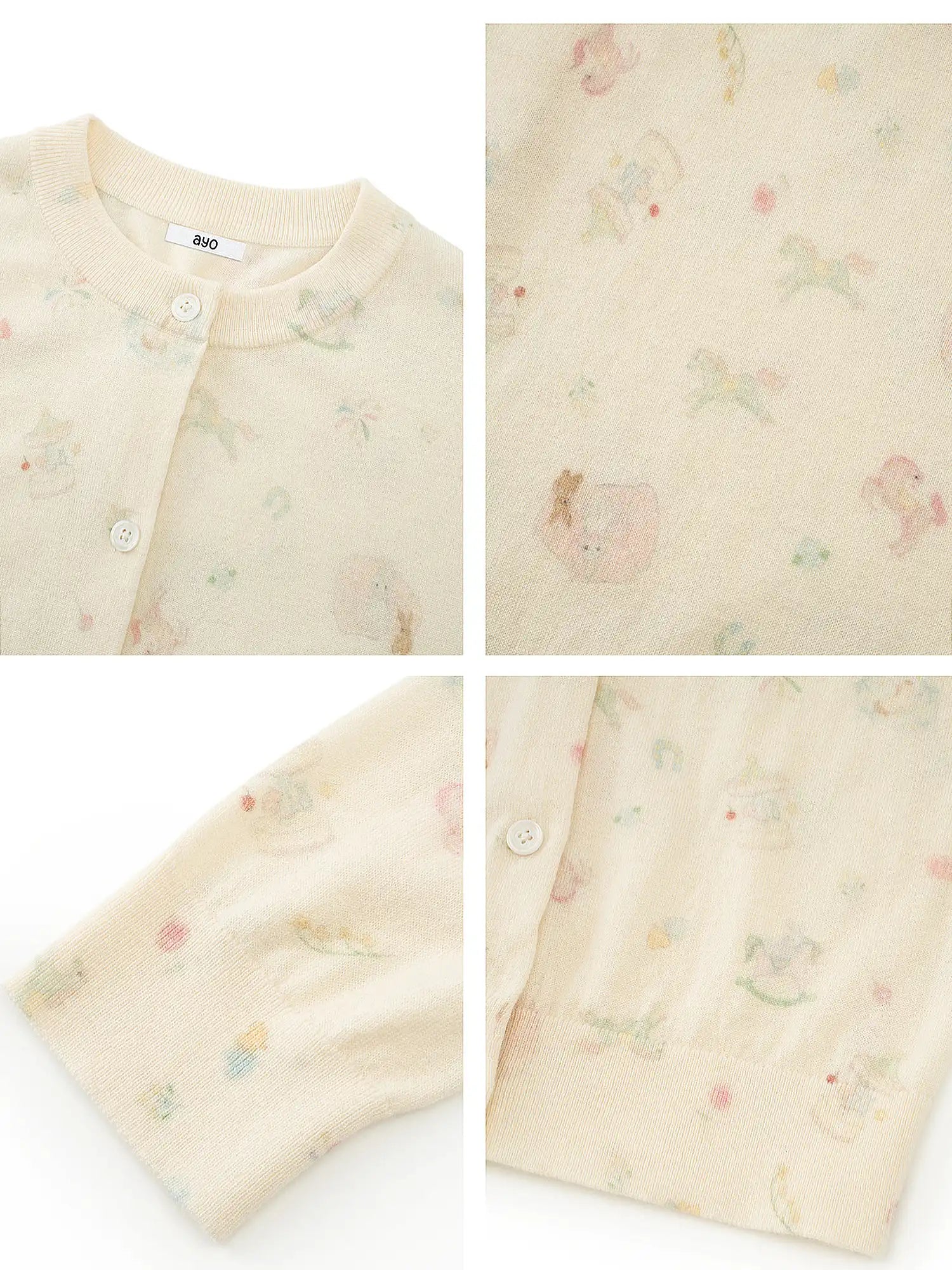 Ayo Cream Knit Cropped Cardigan | Canton Collective