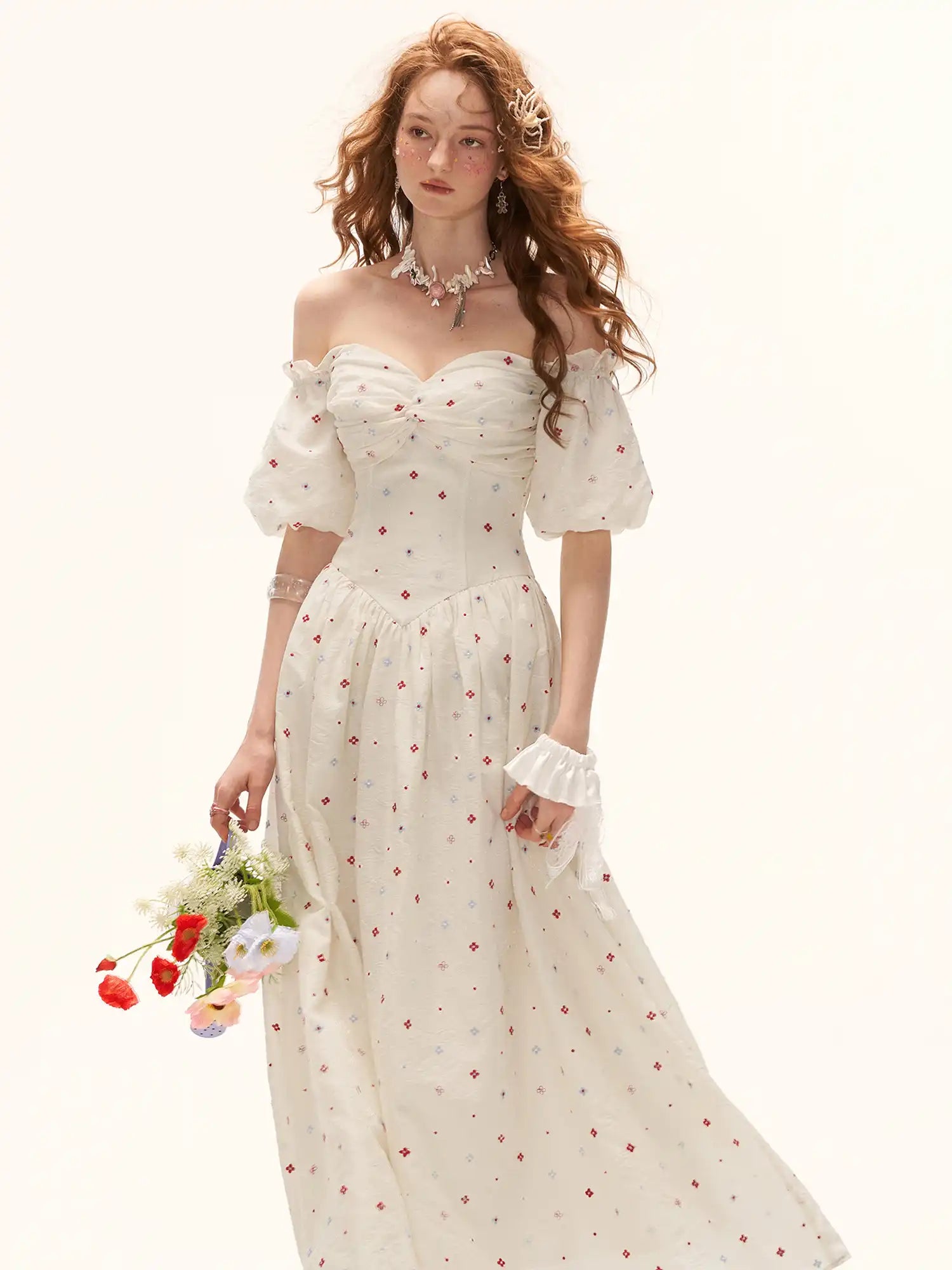 MAMC Cream Twisted Strapless Corset Dress | Canton Collective