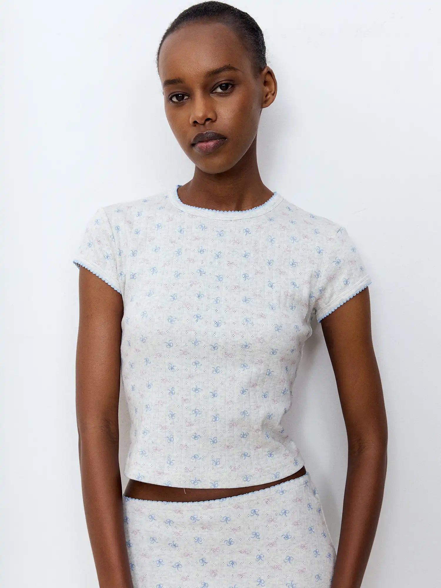 FirstFloor Cropped Floral Lace Top | Canton Collective