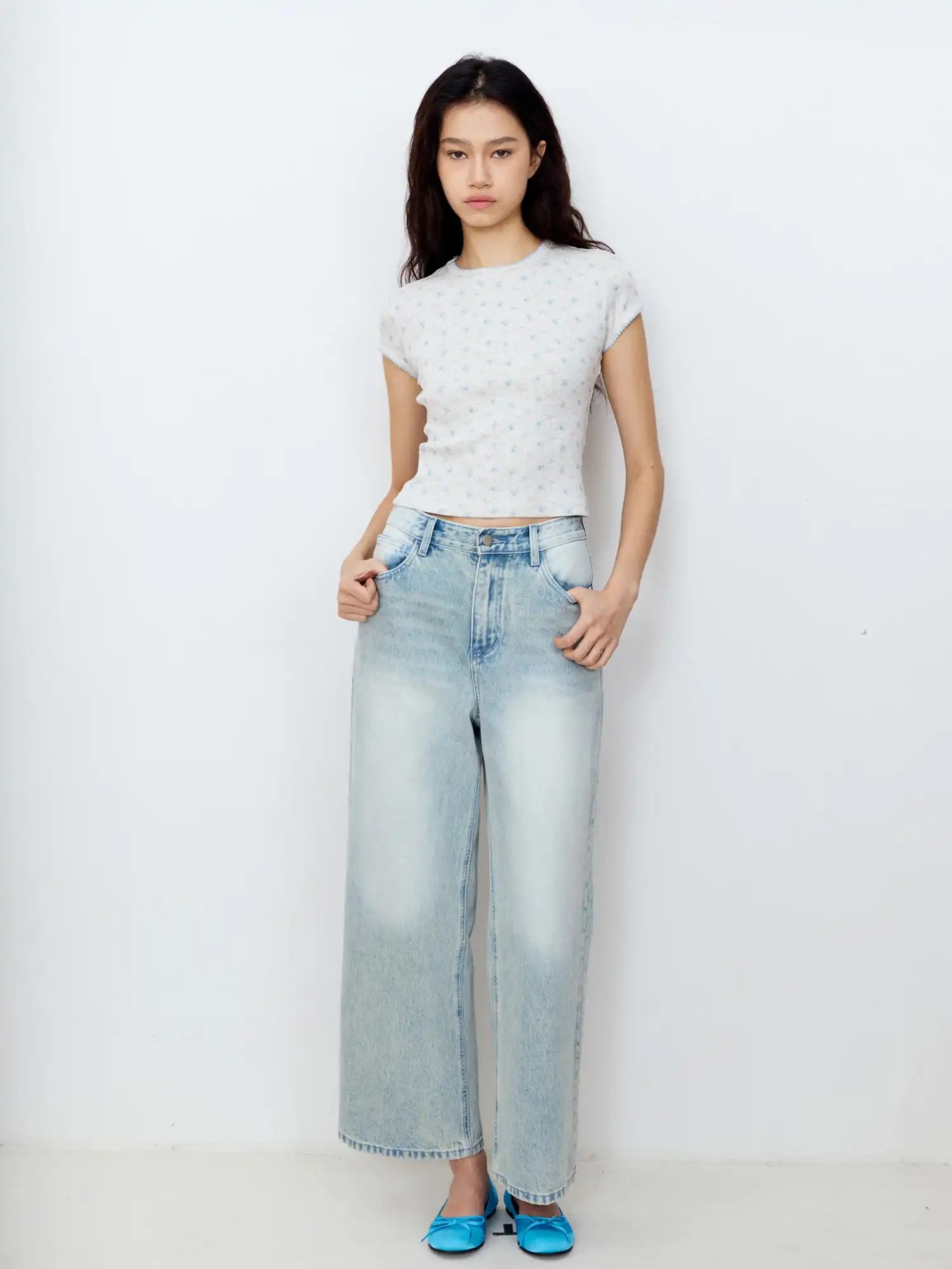 FirstFloor Cropped Floral Lace Top | Canton Collective