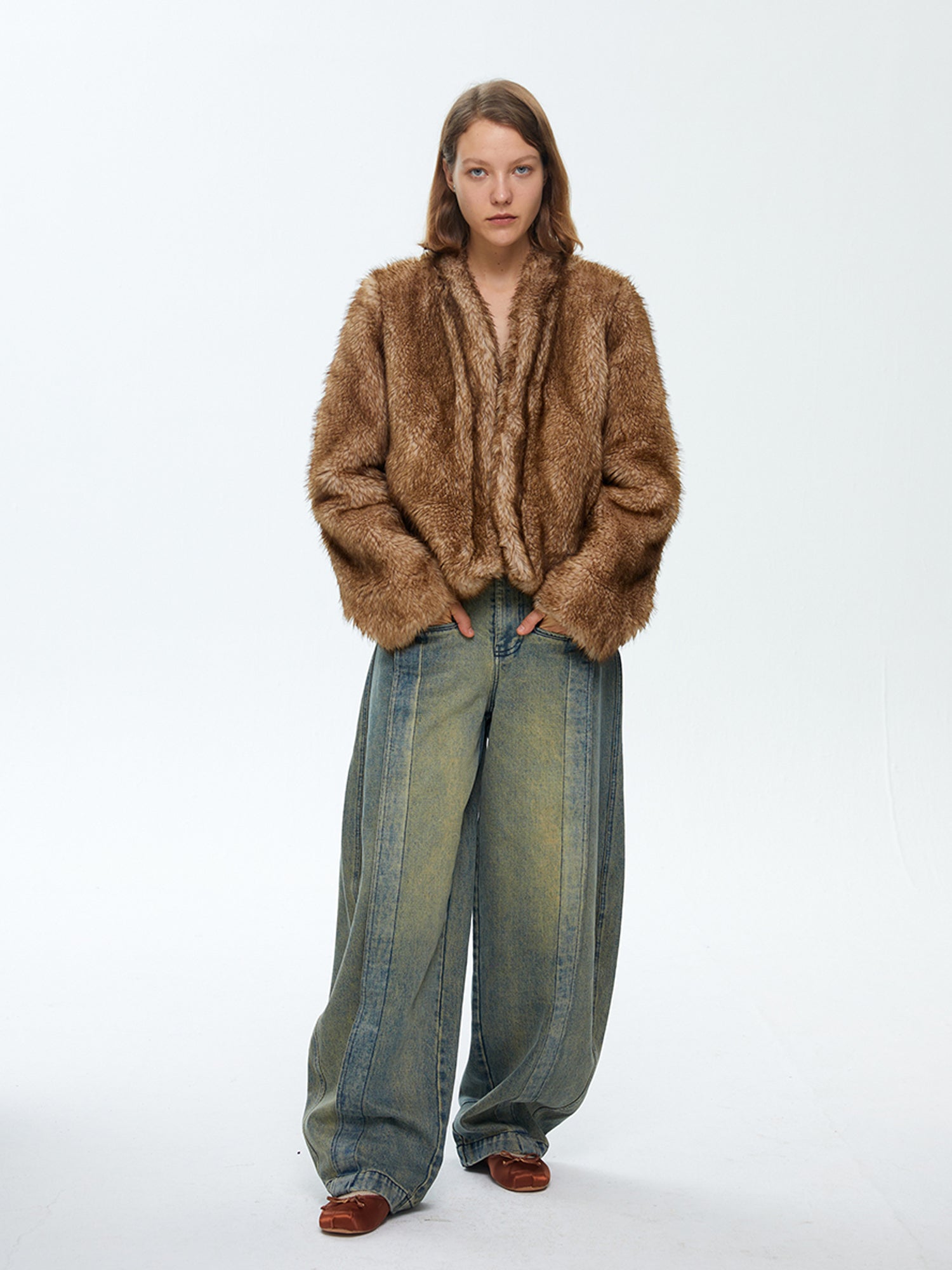 First Floor Cropped Fur Jacket | Canton Collective