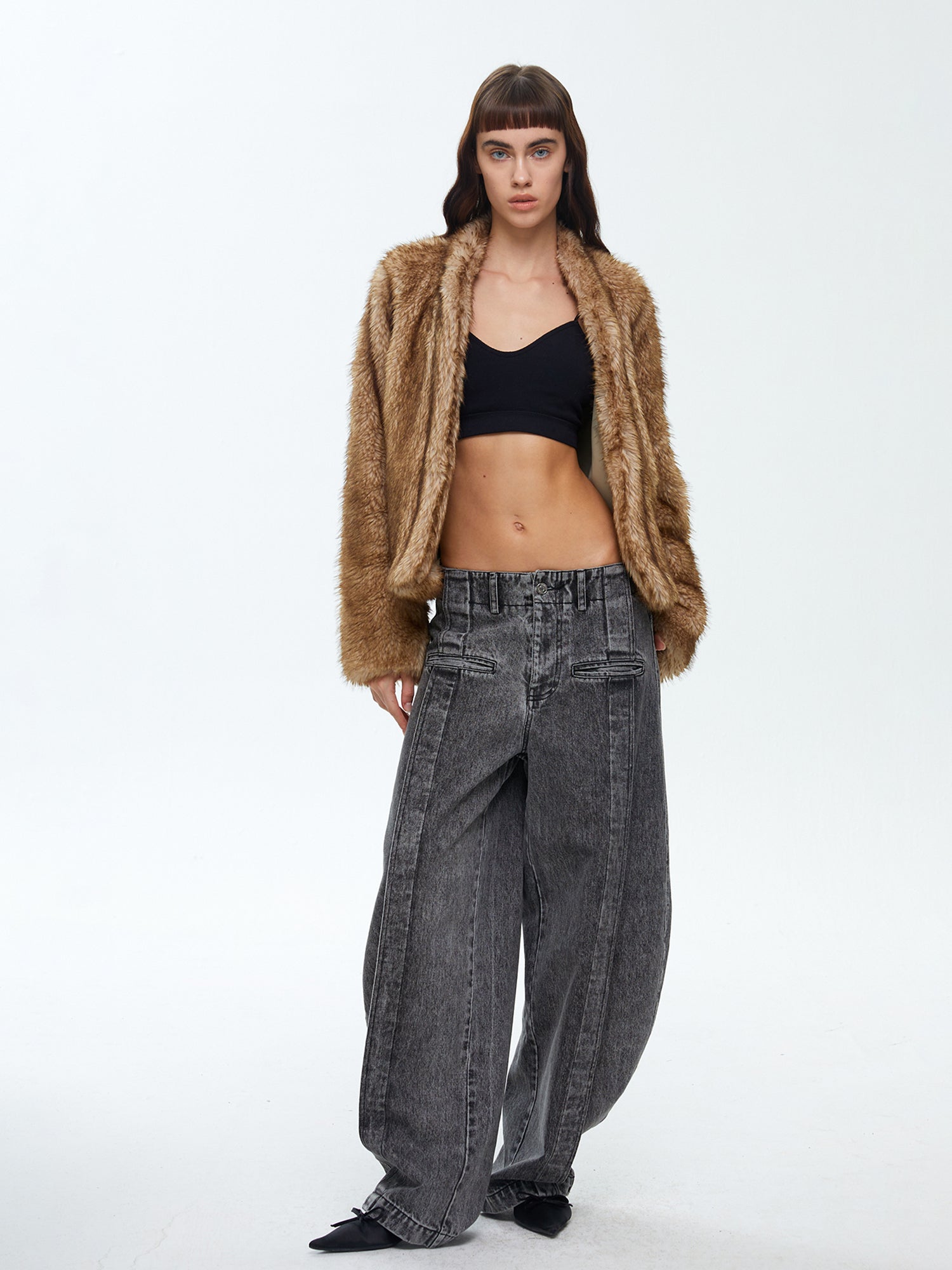 First Floor Cropped Fur Jacket | Canton Collective