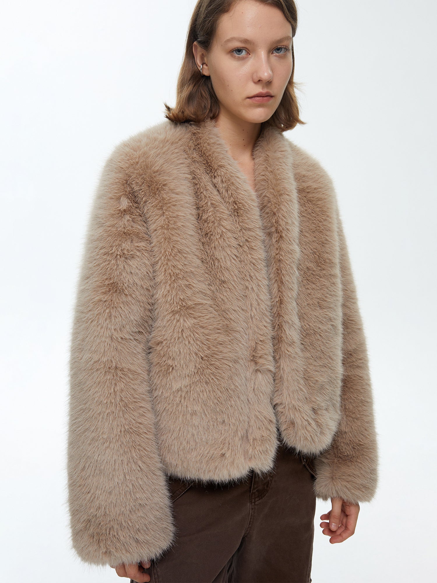 First Floor Cropped Fur Jacket | Canton Collective