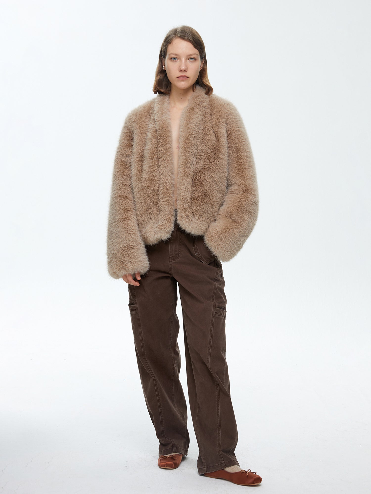 First Floor Cropped Fur Jacket | Canton Collective