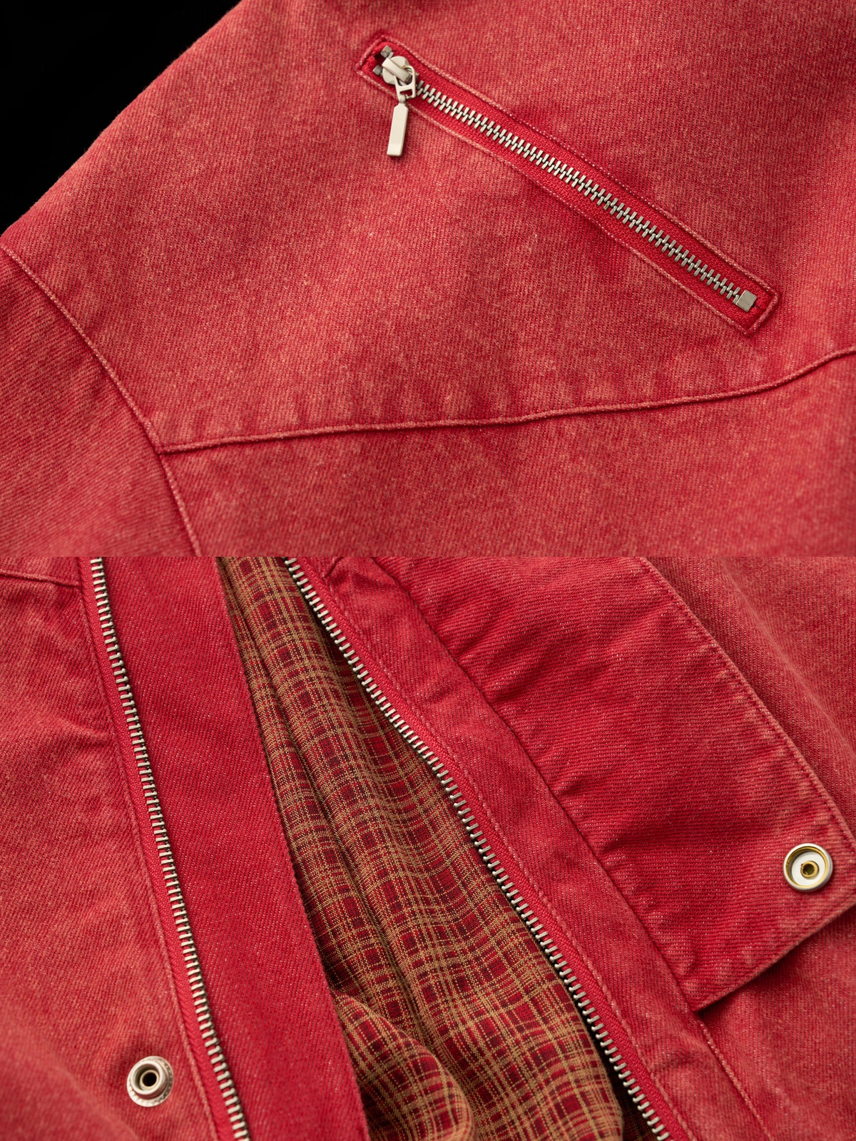 MAMC Cropped Red Washed Jacket | Canton Collective