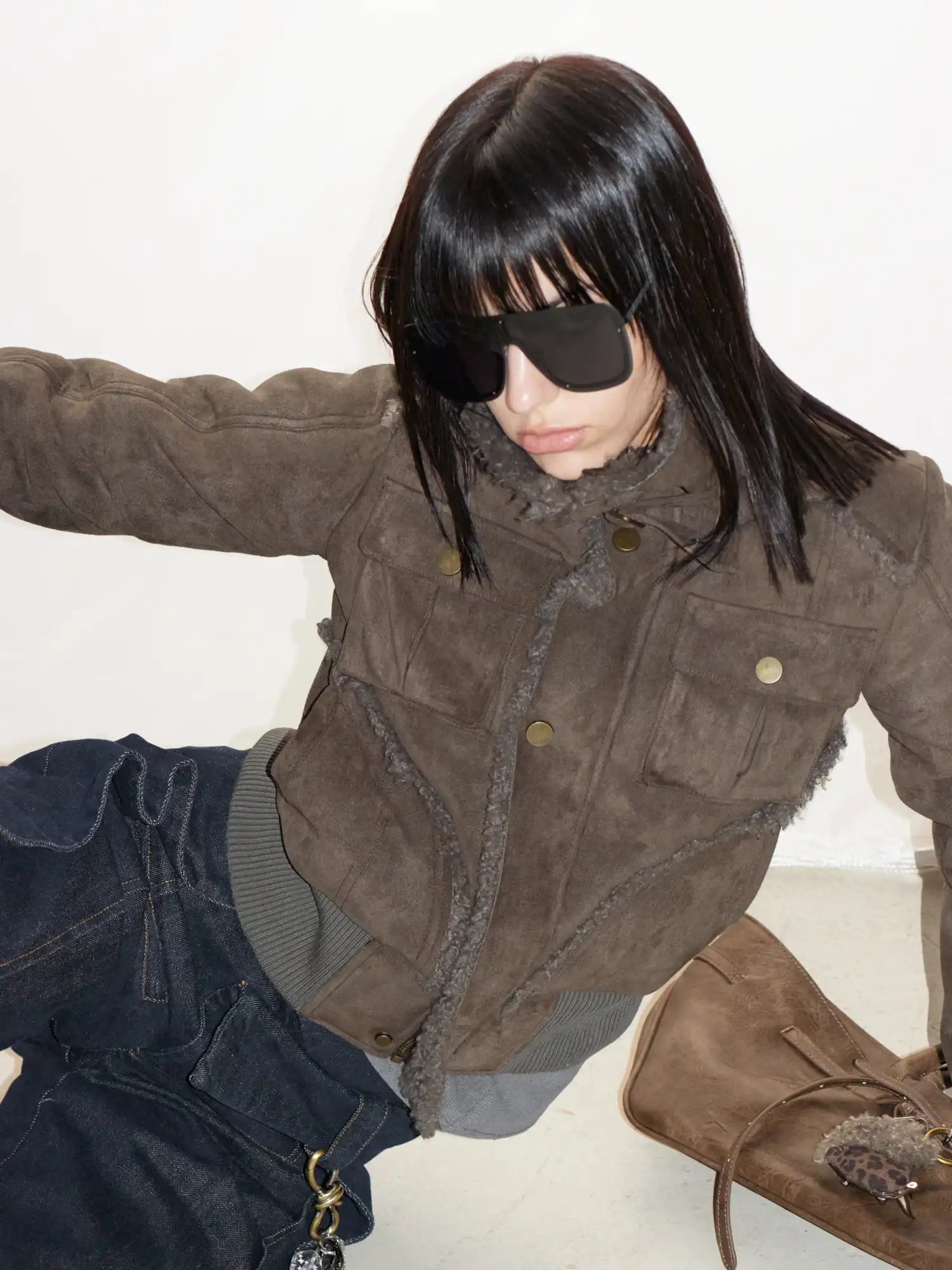 2th Desire Cropped Shearling Jacket | Canton Collective