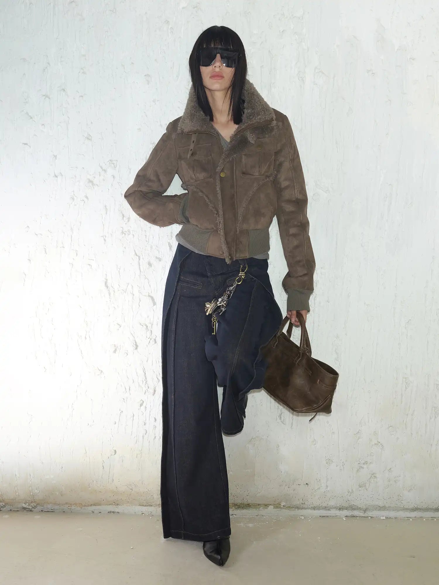 2th Desire Cropped Shearling Jacket | Canton Collective