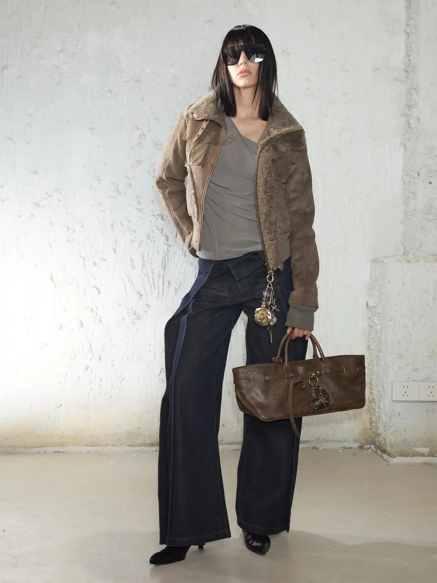 2th Desire Cropped Shearling Jacket | Canton Collective