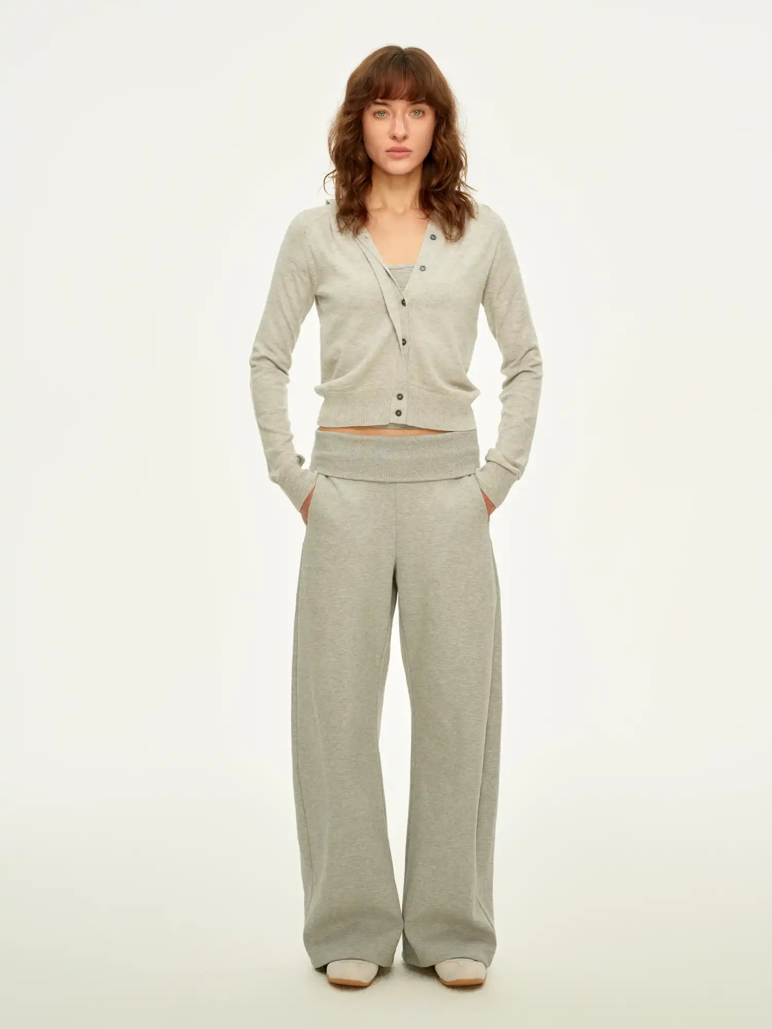 FirstFloor Cropped Wool Hoodie Cardigan | Canton Collective