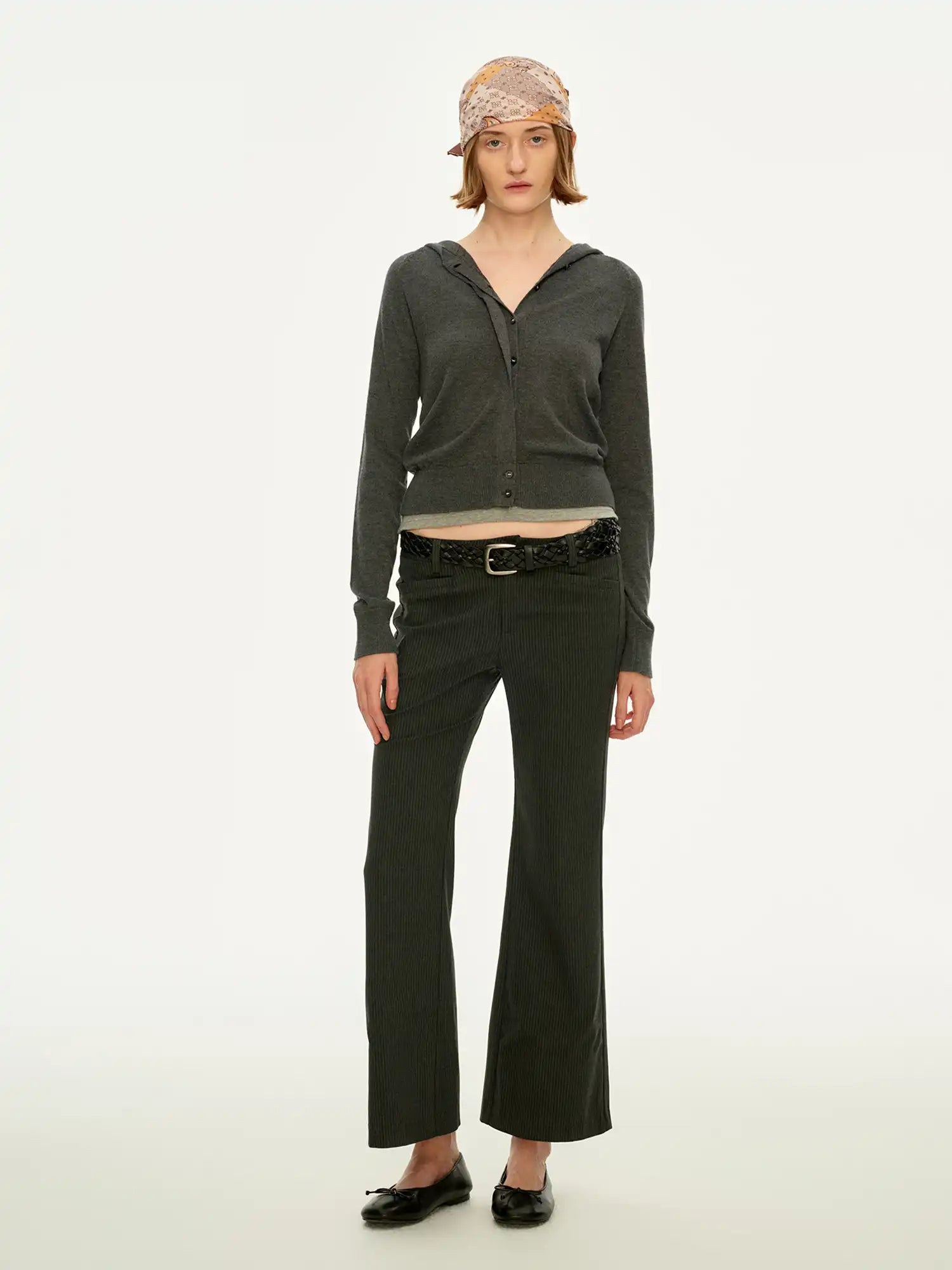 FirstFloor Cropped Wool Hoodie Cardigan | Canton Collective