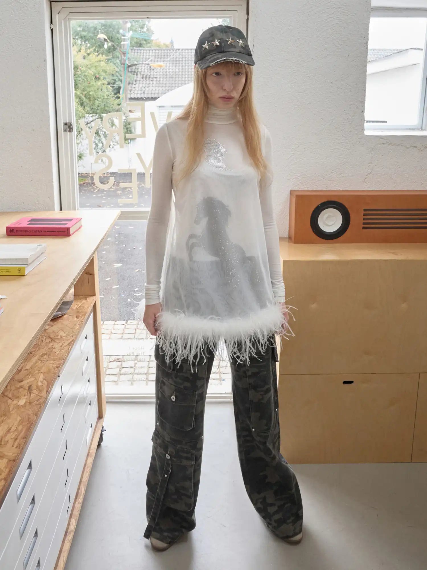 1Jinn Studio Crystal Horse Sheer Mesh Tank | Canton Collective