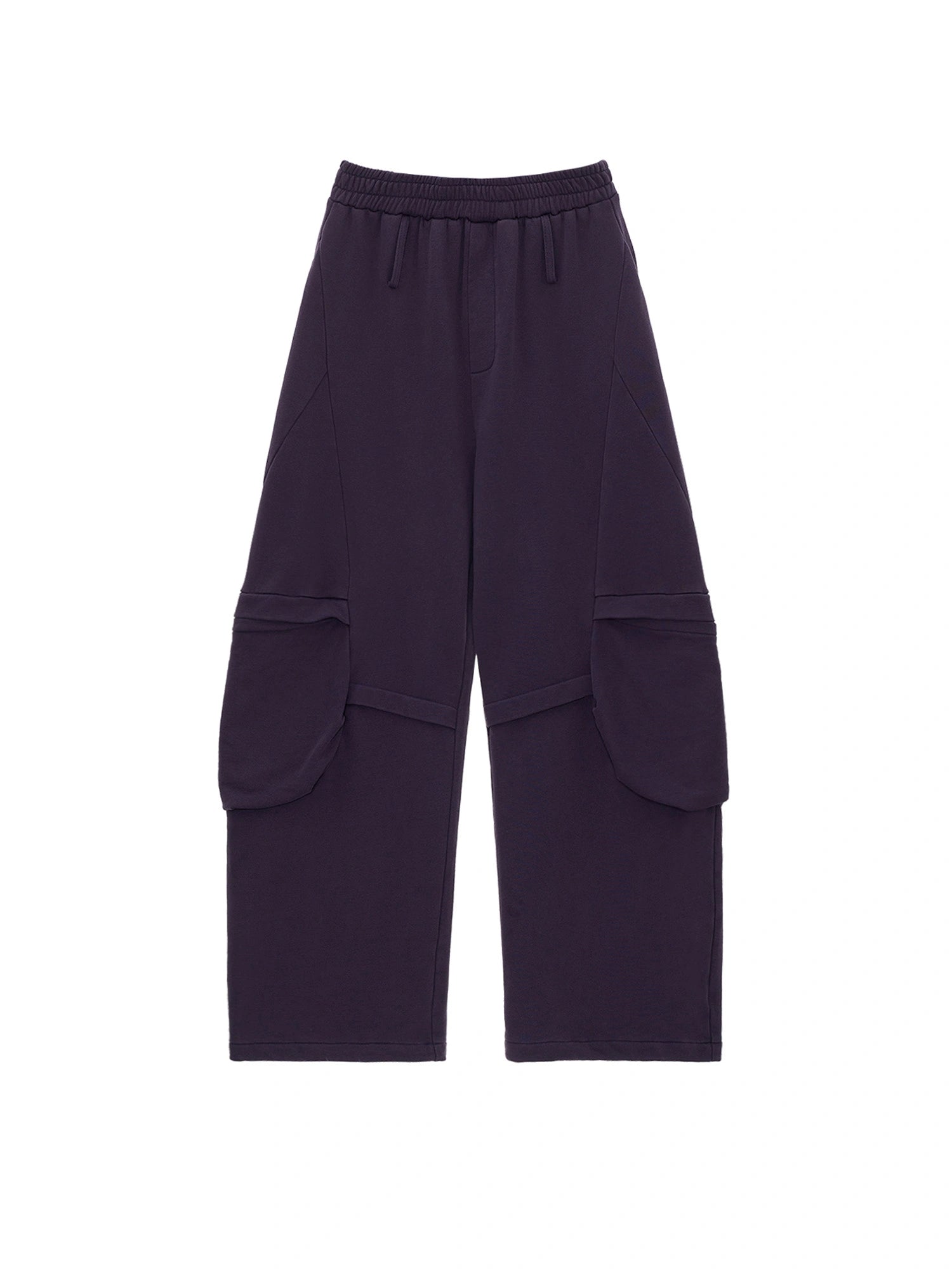 MAMC Dark Plum Cotton Wide Leg Sweatpants | Canton Collective