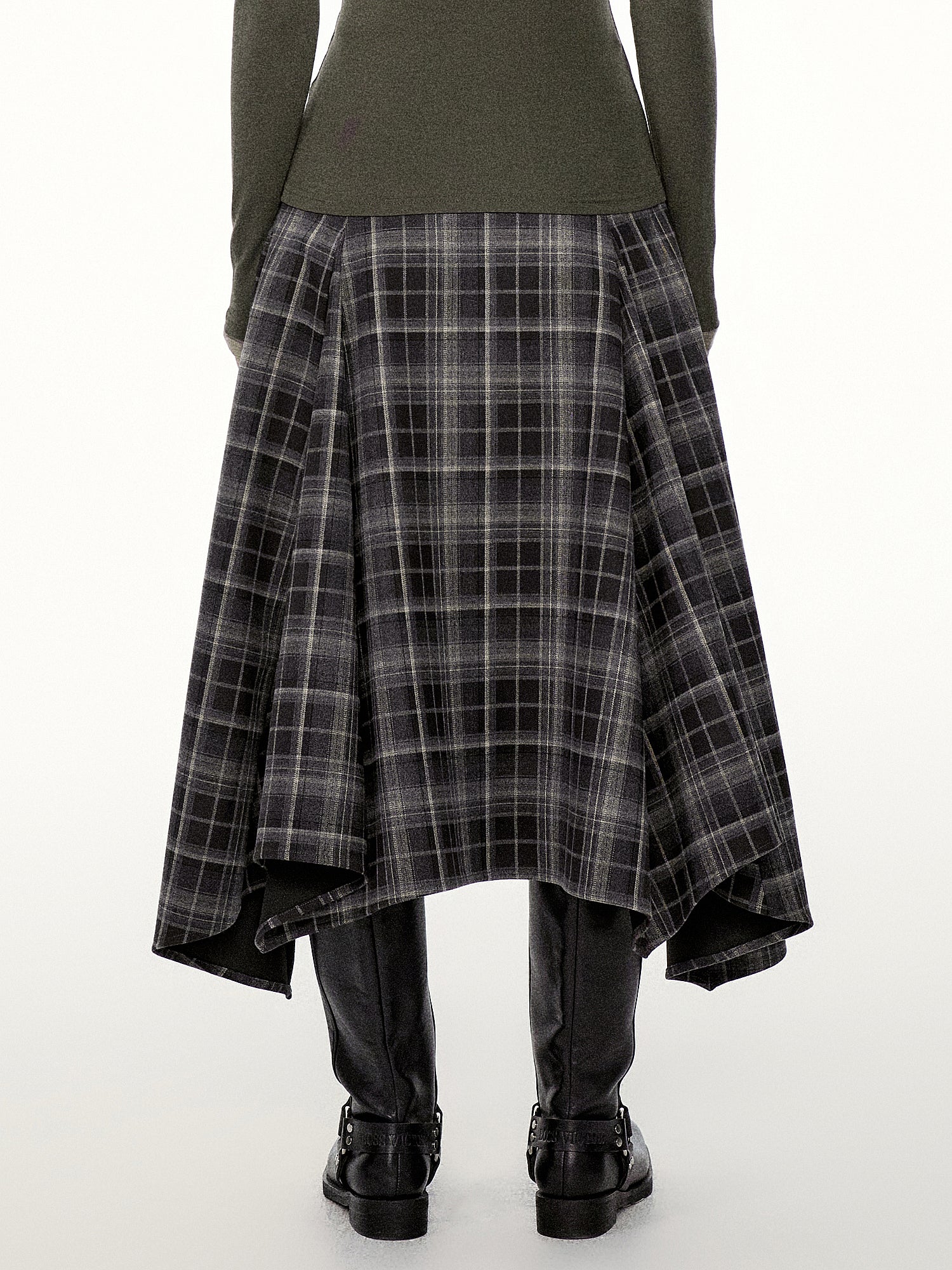 FirstFloor Deconstructed Plaid Midi Skirt | Canton Collective