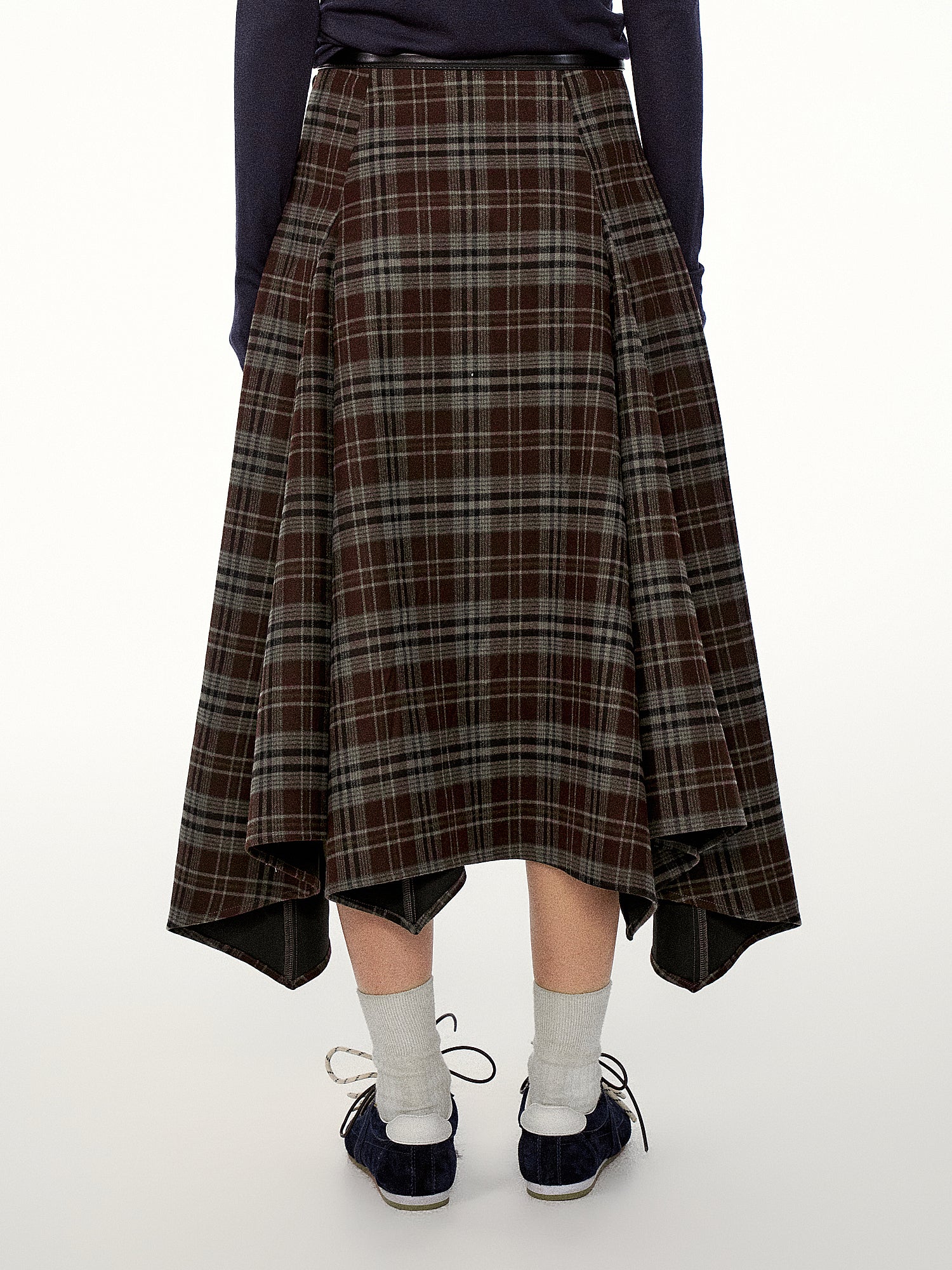 FirstFloor Deconstructed Plaid Midi Skirt | Canton Collective