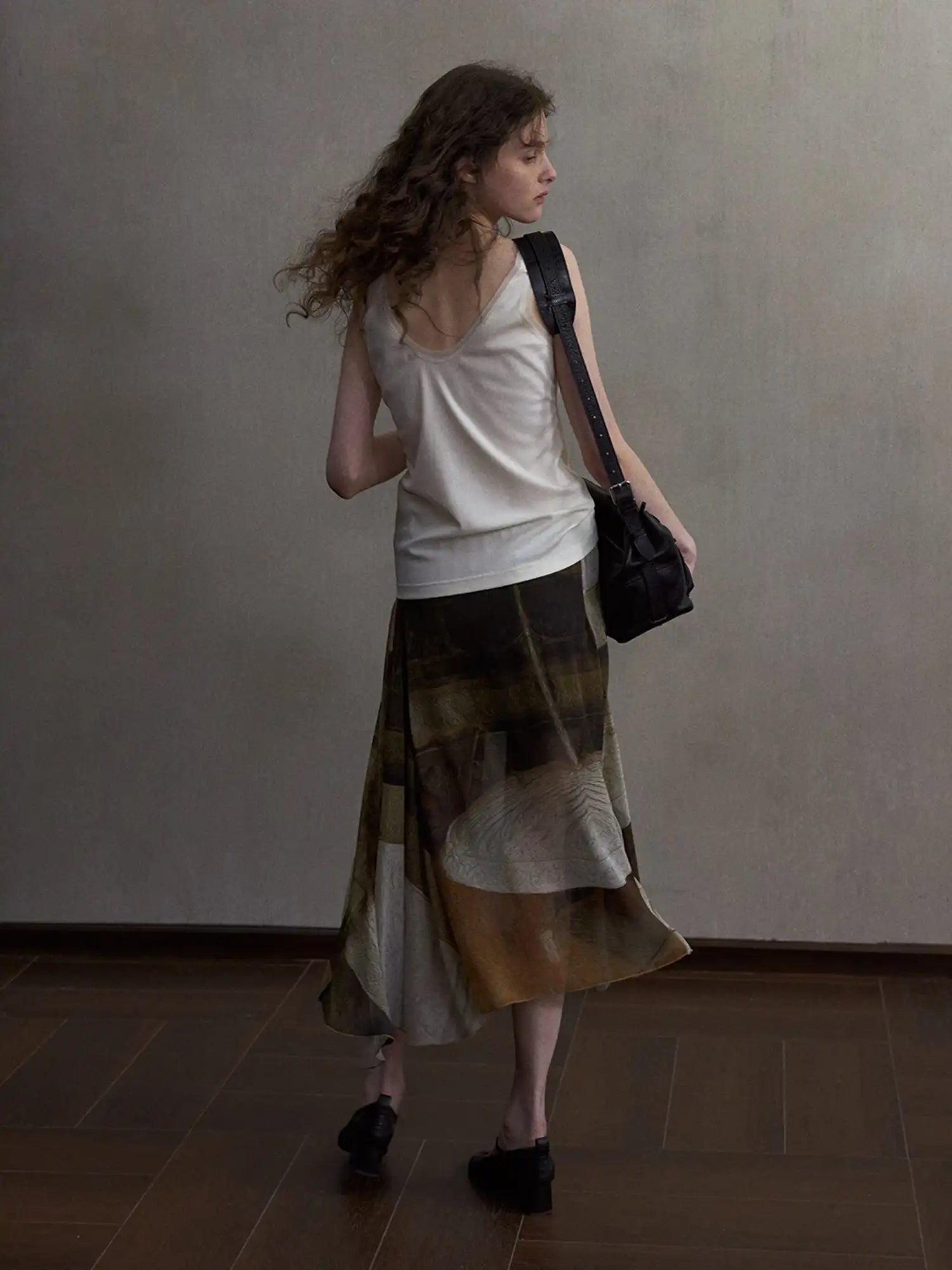 CantonCollective Design Deep Scoop Mesh Trim Cotton Tank Top | Canton Collective