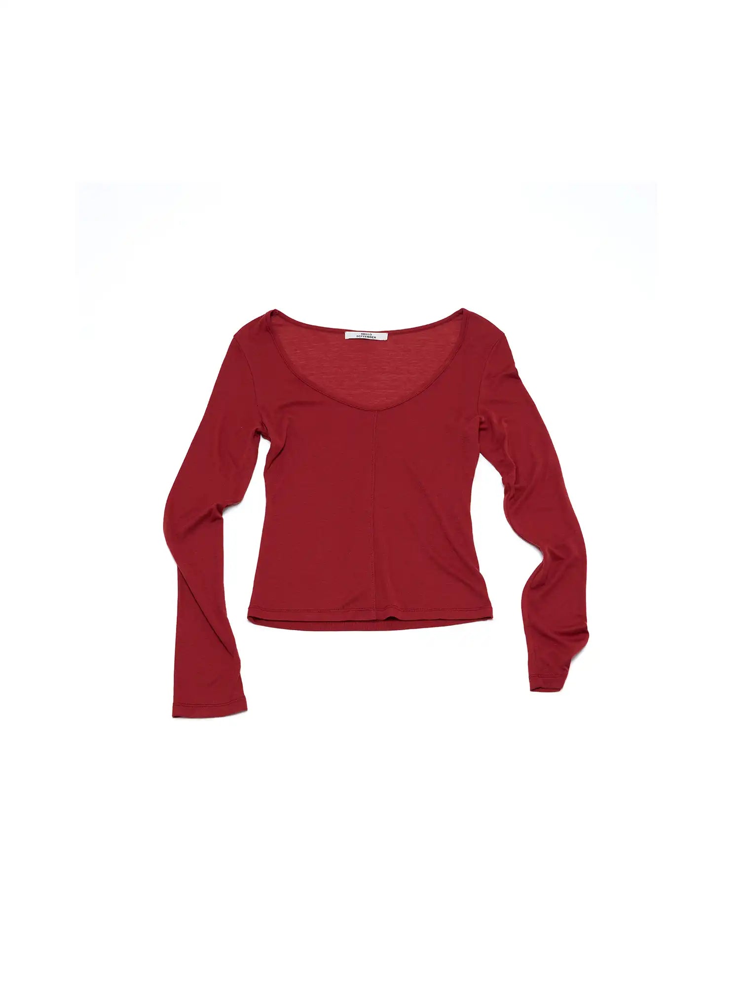 CantonCollective Design Deep V-Neck Tencel Wool Long Sleeve Top | Canton Collective