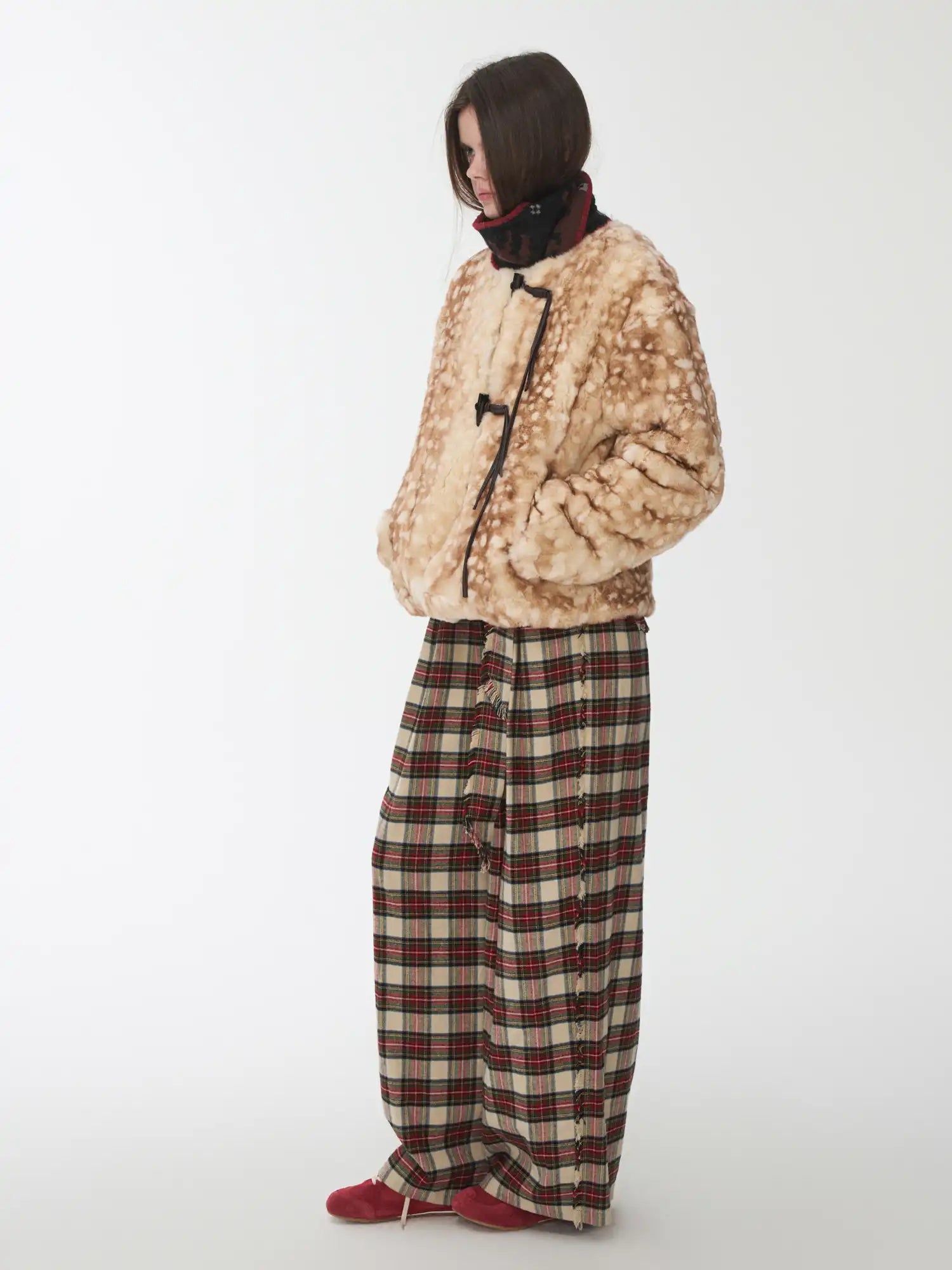 1Jinn Studio Deer-Print Fur Coat | Canton Collective