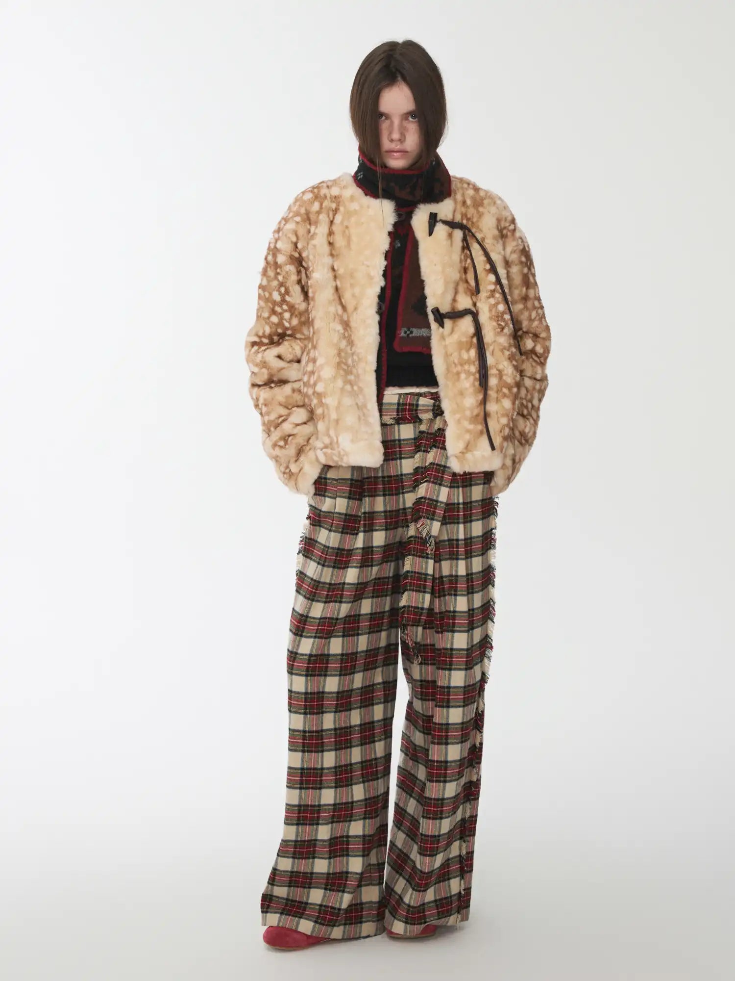 1Jinn Studio Deer-Print Fur Coat | Canton Collective