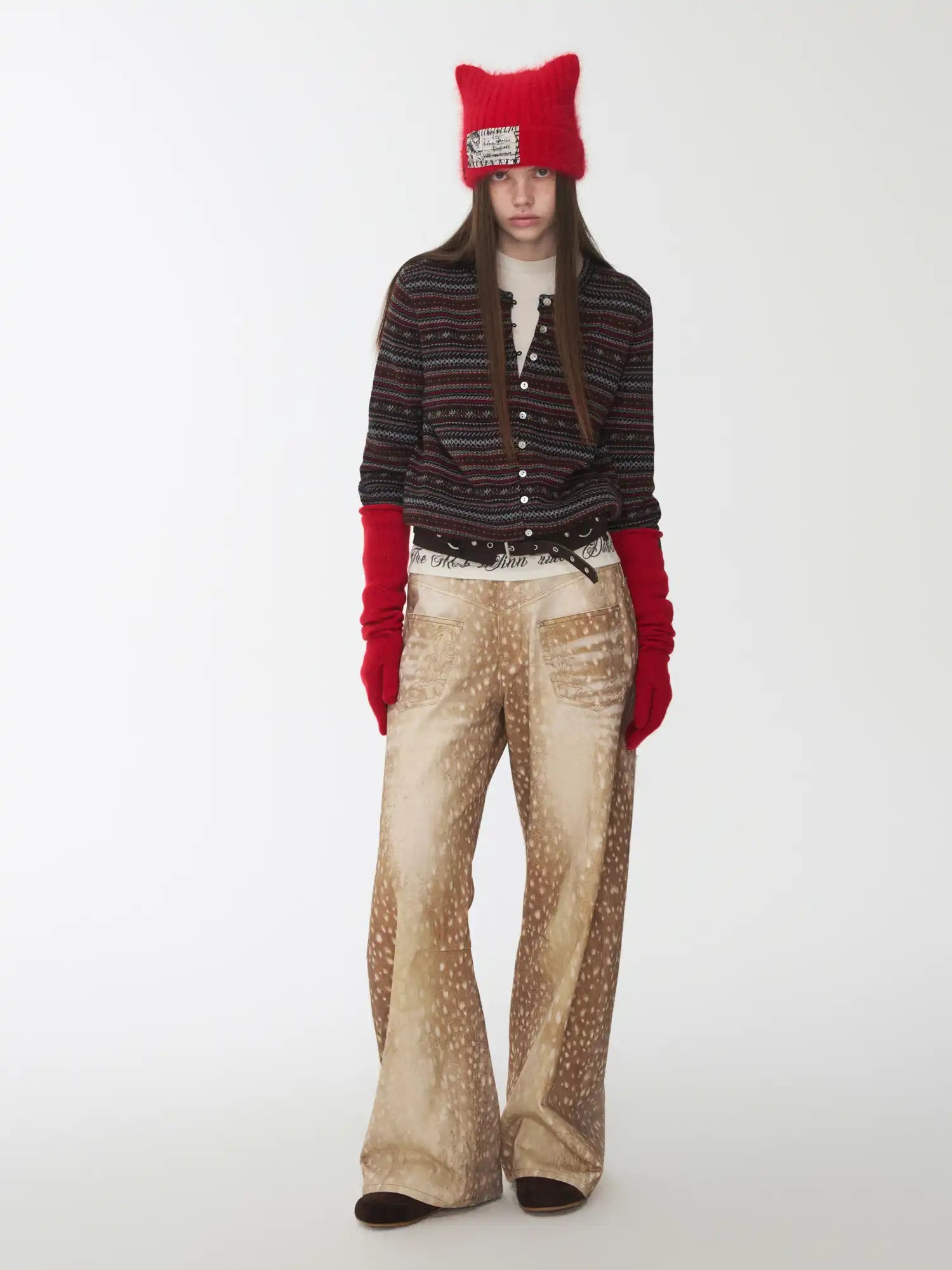 1Jinn Studio Deer Print Canvas Pants | Canton Collective