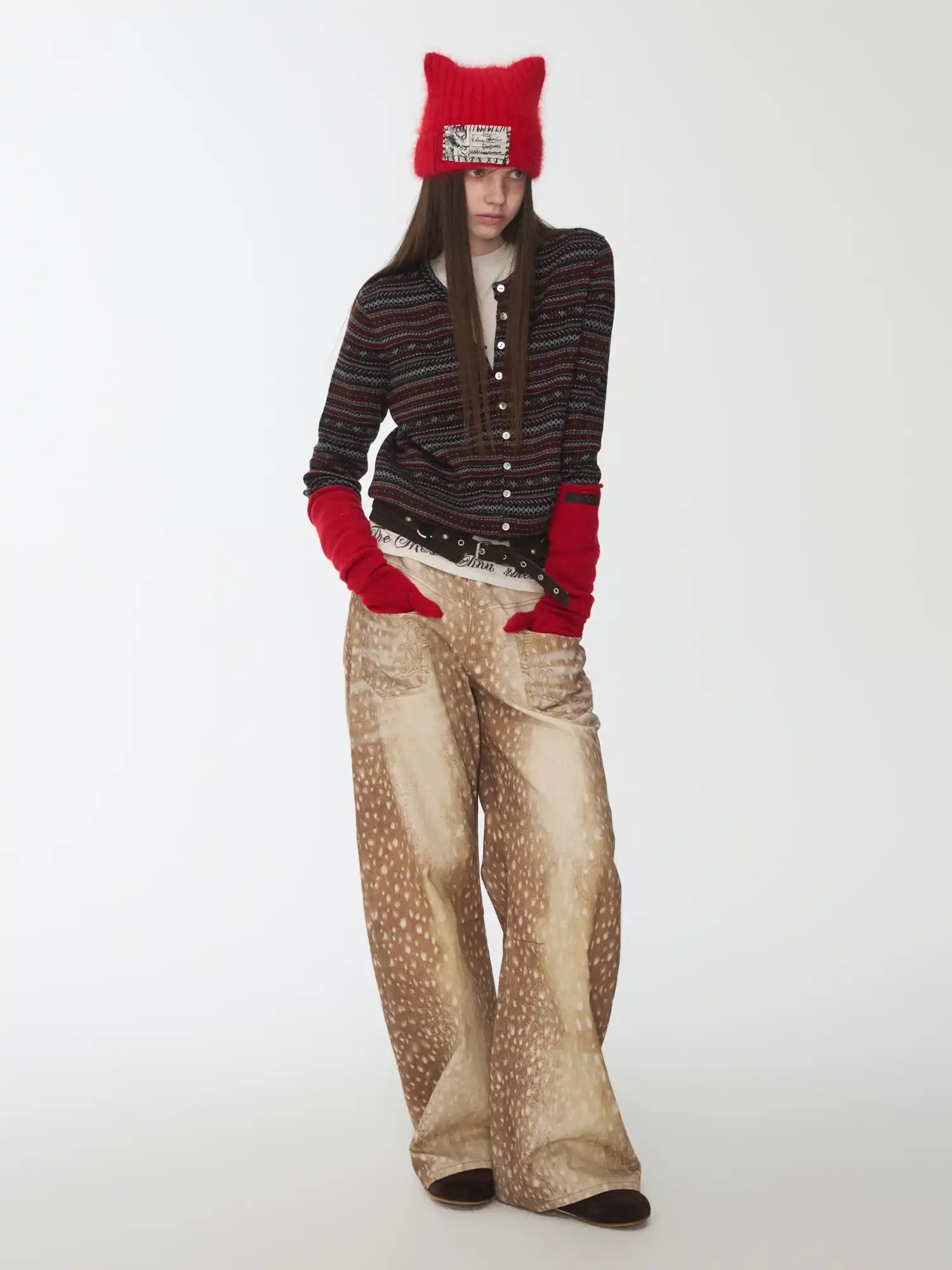 1Jinn Studio Deer Print Canvas Pants | Canton Collective