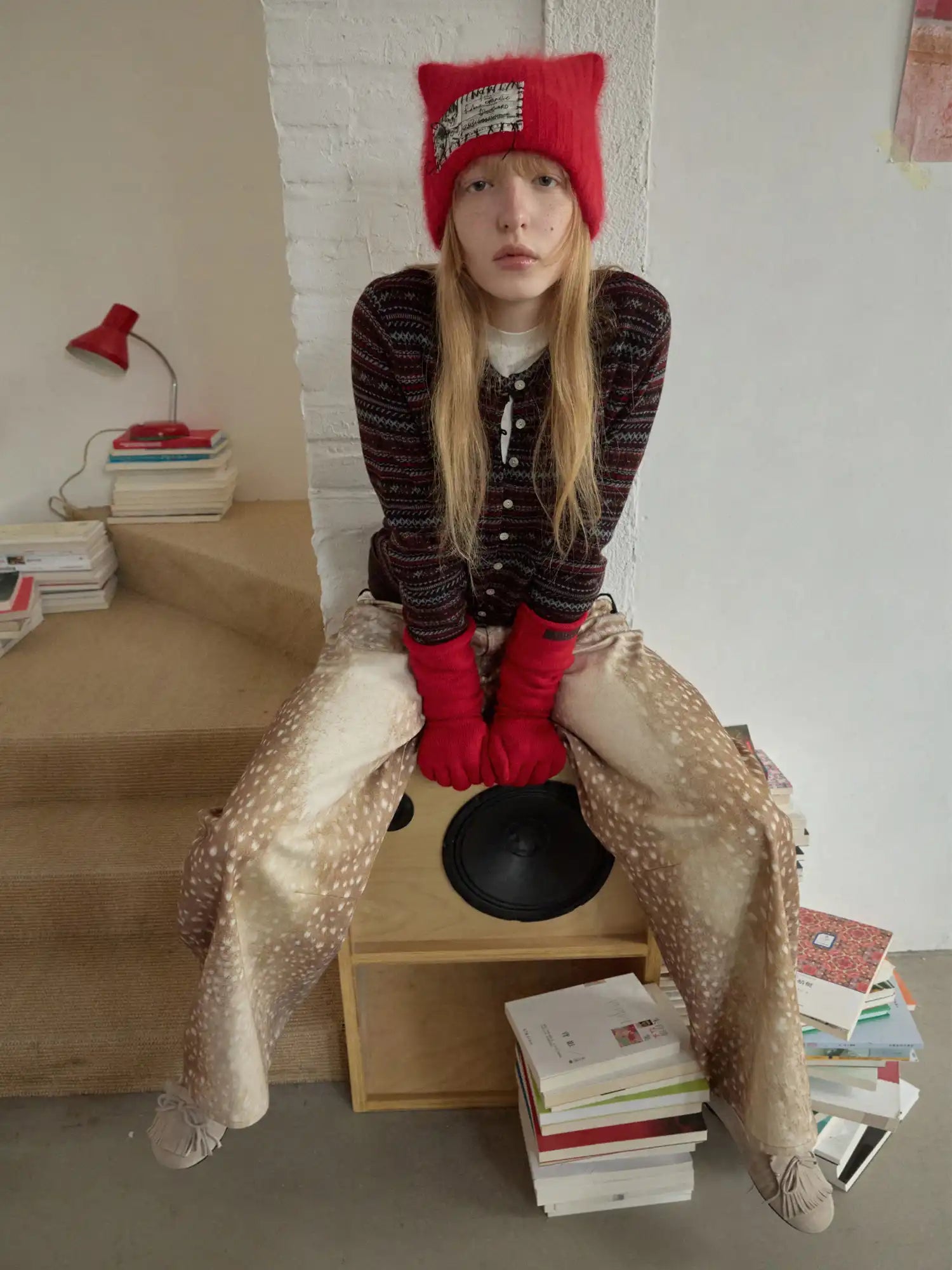 1Jinn Studio Deer Print Canvas Pants | Canton Collective