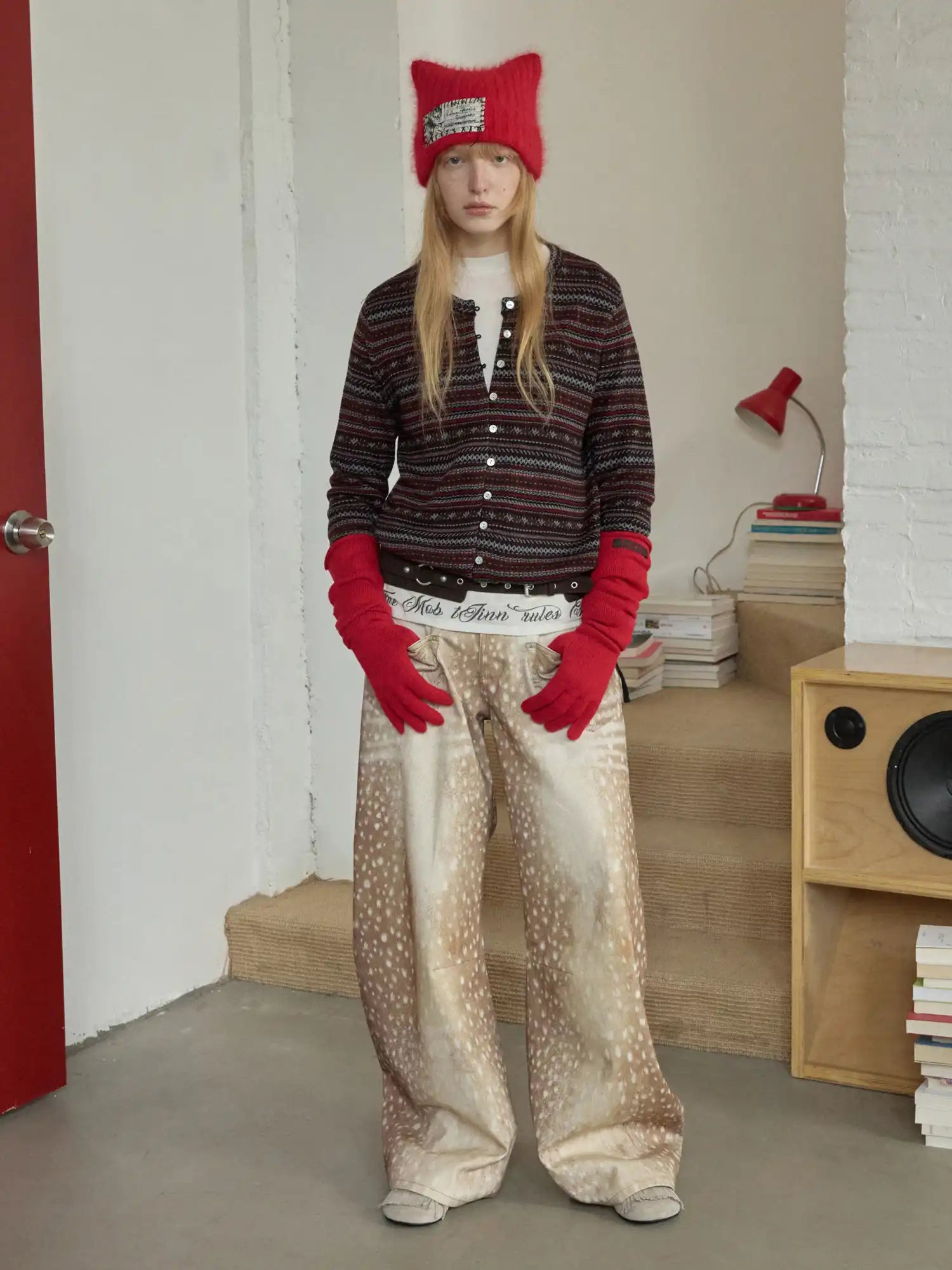 1Jinn Studio Deer Print Canvas Pants | Canton Collective