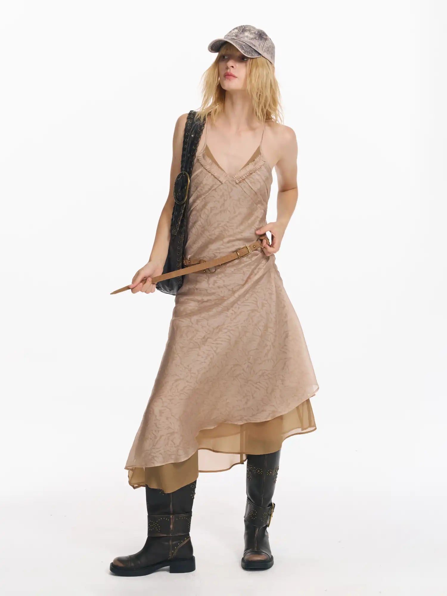 2th Desire Detachable Studded Belt Dress | Canton Collective