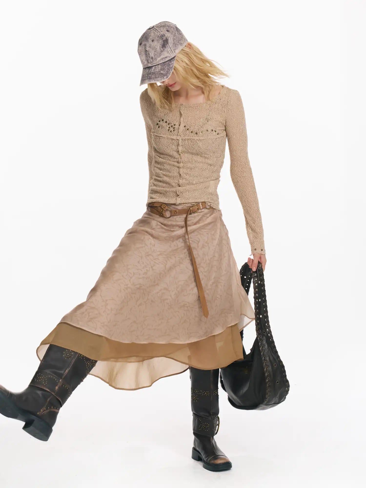 2th Desire Detachable Studded Belt Dress | Canton Collective