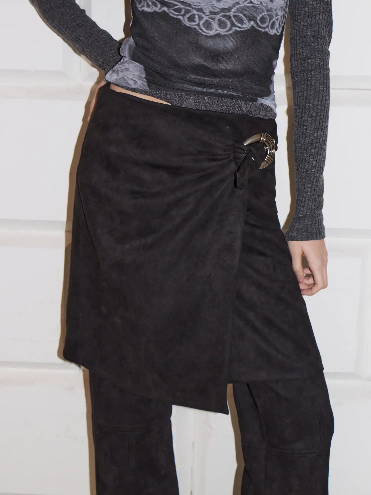 2th Desire Detachable Two-Way Leather Skirt And Pants | Canton Collective