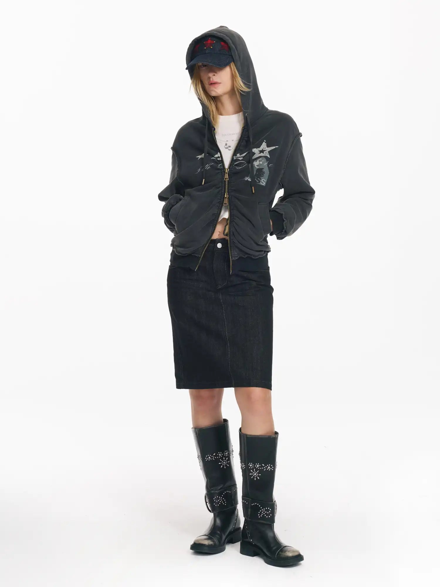 2th Desire Distressed Punk Hooded Jacket | Canton Collective
