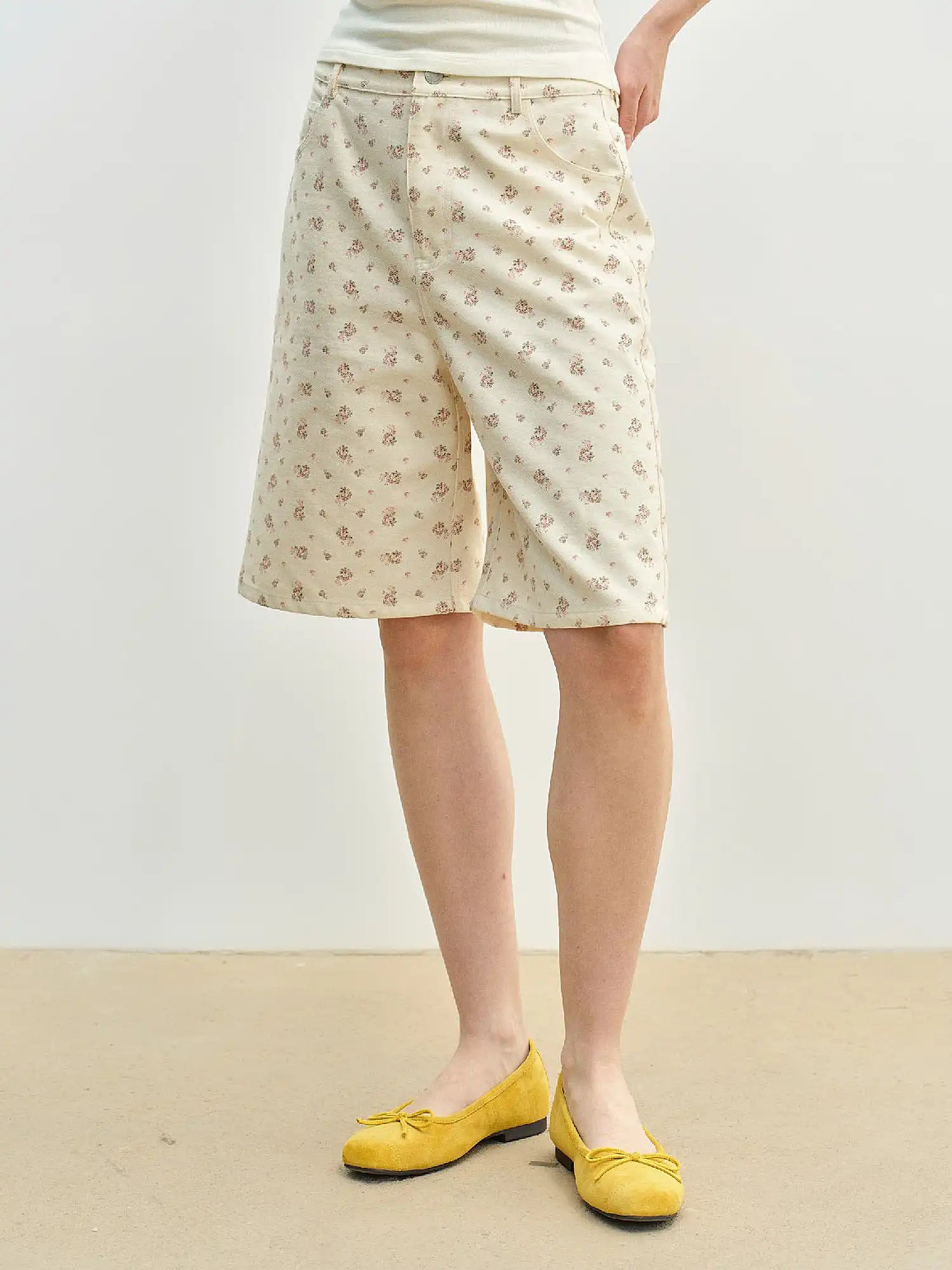 Muse Naps Ditsy Floral High Rise Bermuda Shorts | Canton Collective