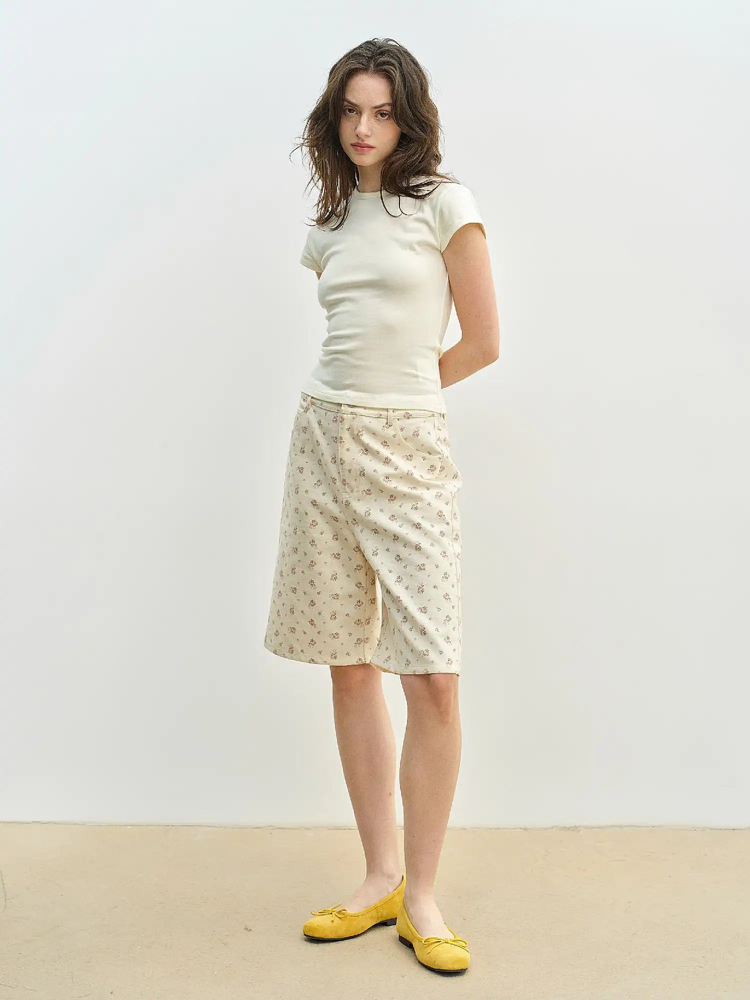 Muse Naps Ditsy Floral High Rise Bermuda Shorts | Canton Collective