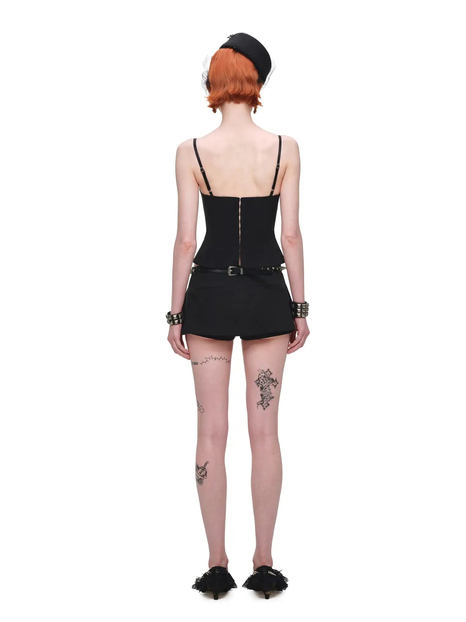 1Jinn Studio Double-Breasted Layered Lace Corset Top | Canton Collective