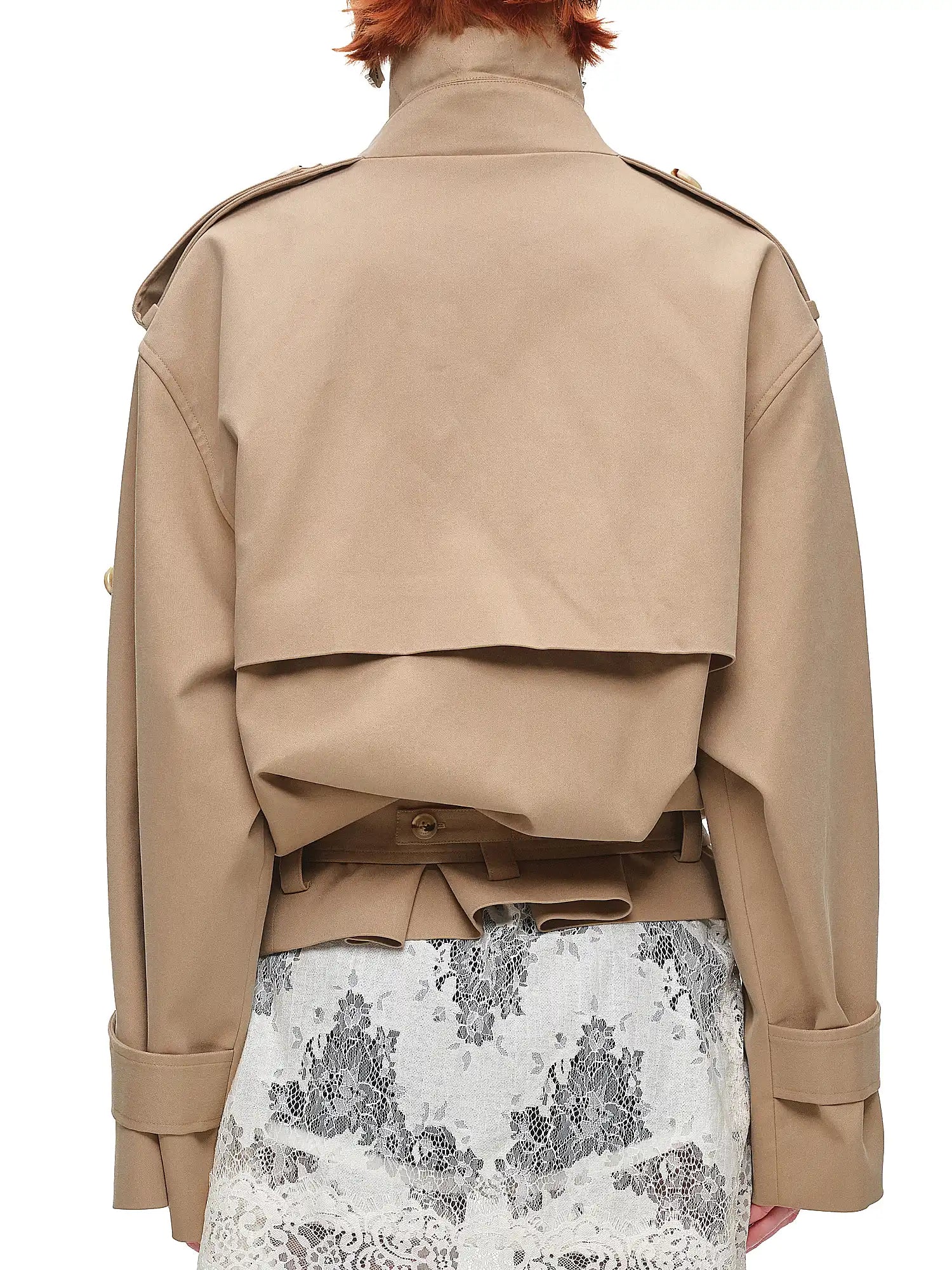 1Jinn Studio Double-Breasted Oversized Crop Trench Coat | Canton Collective