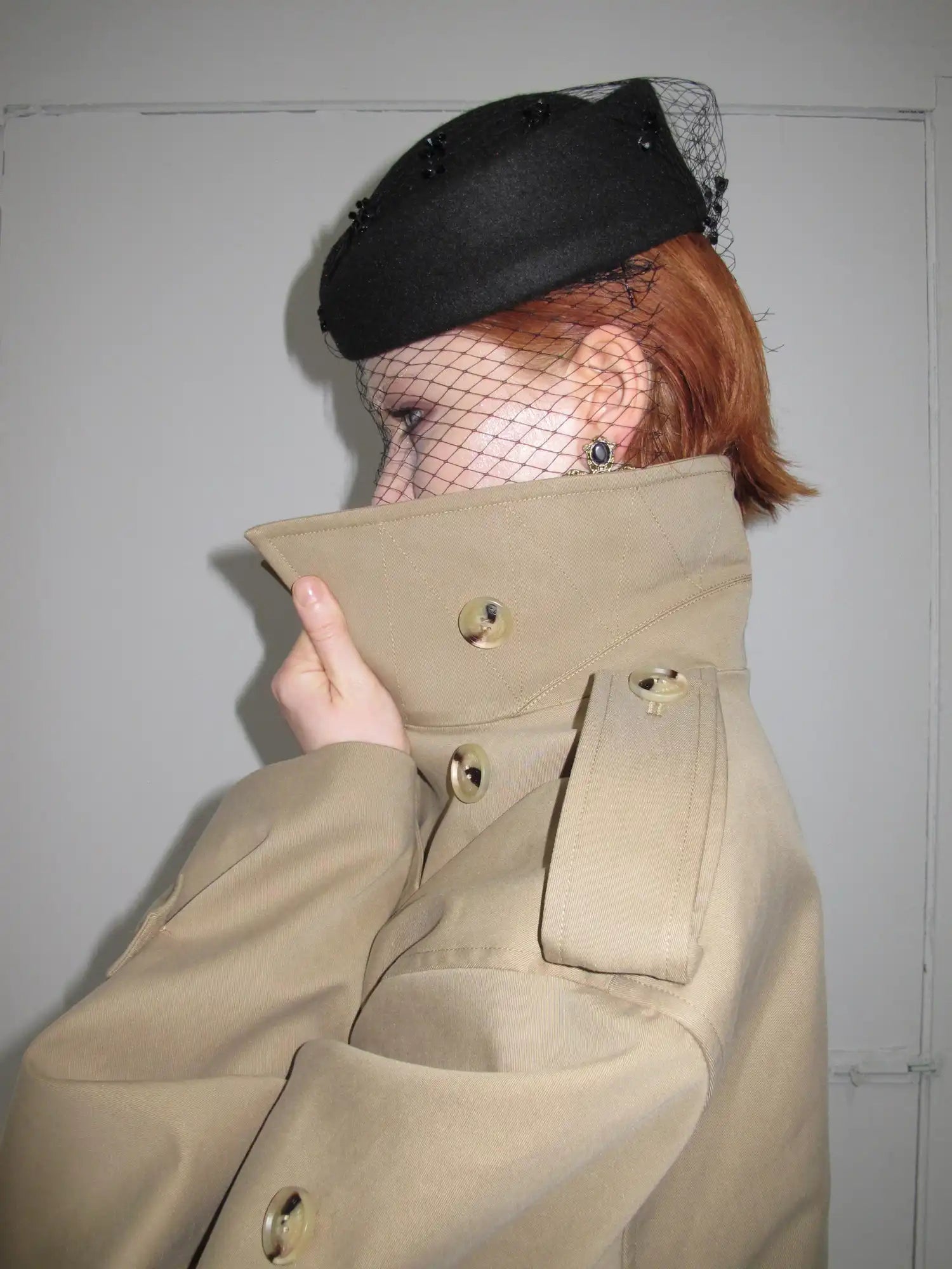 1Jinn Studio Double-Breasted Oversized Crop Trench Coat | Canton Collective