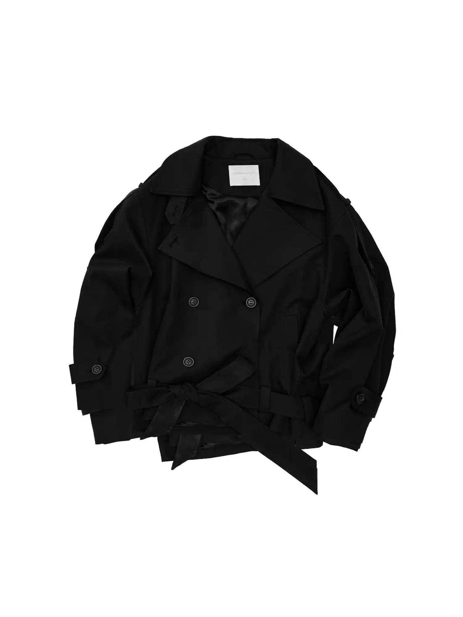 1Jinn Studio Double-Breasted Oversized Crop Trench Coat | Canton Collective