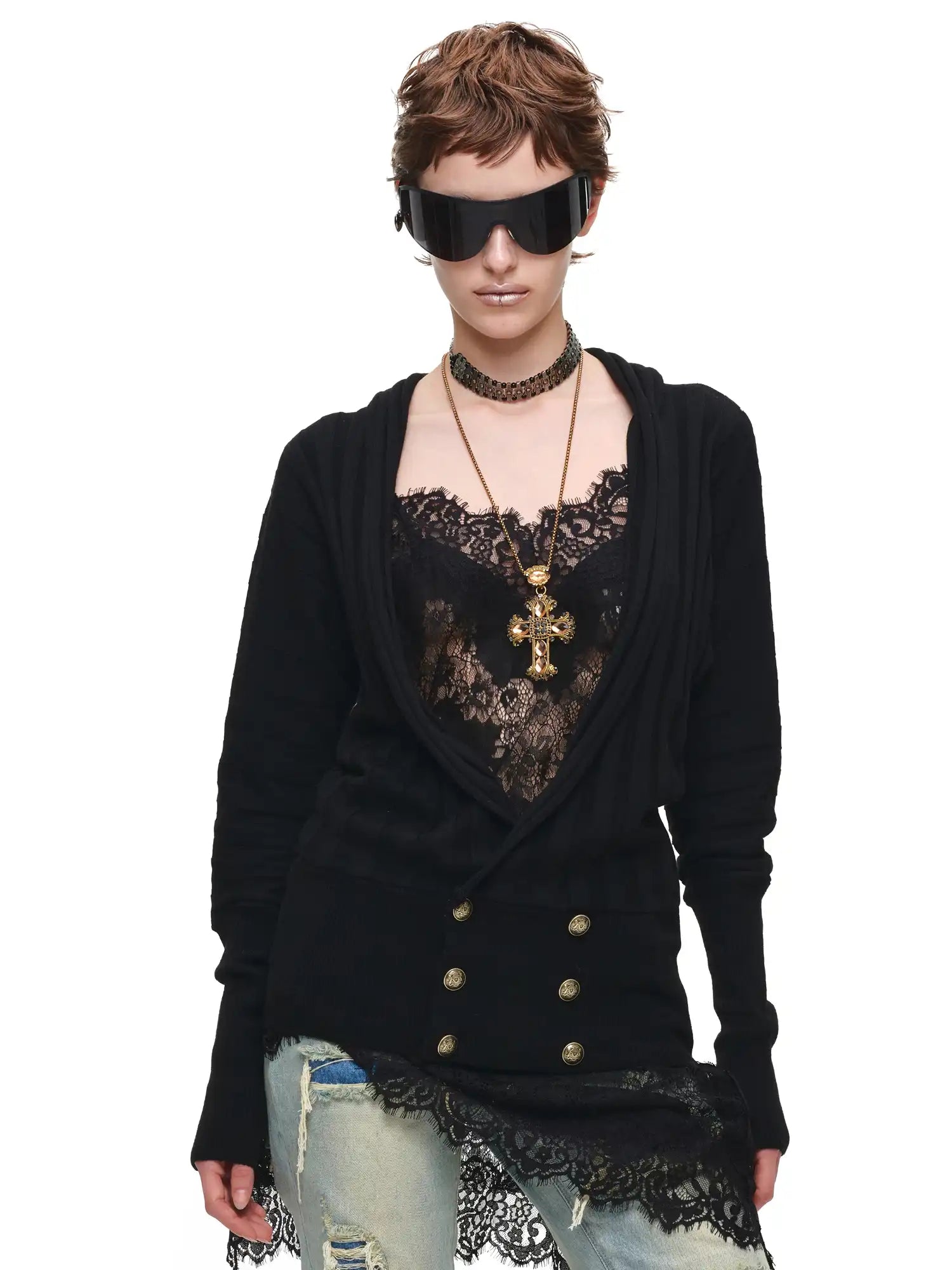 1Jinn Studio Double-Breasted Slouchy Wrap Cardigan Sweater | Canton Collective
