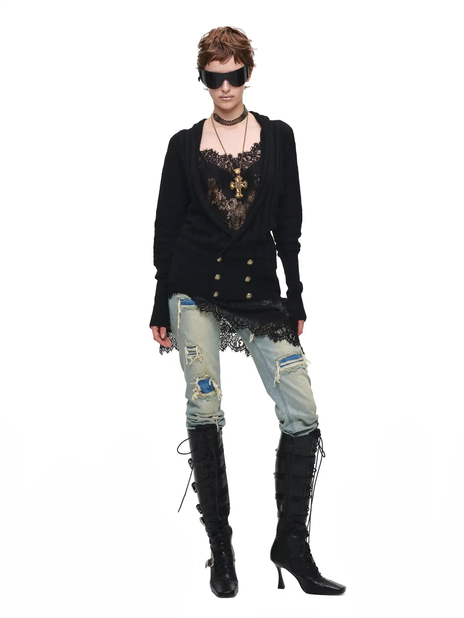 1Jinn Studio Double-Breasted Slouchy Wrap Cardigan Sweater | Canton Collective