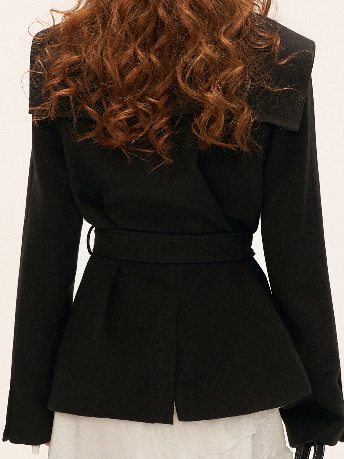 MAMC Double Breasted Belted Wool Blend Blazer | Canton Collective
