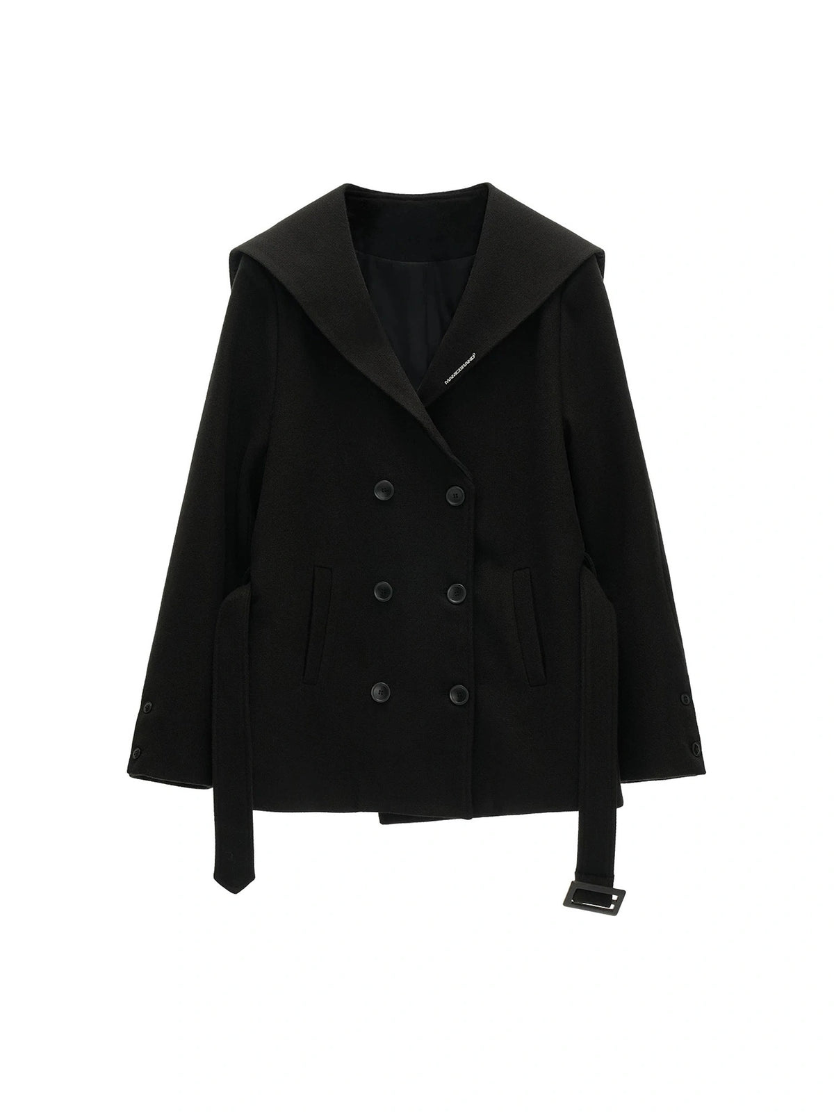 MAMC Double Breasted Belted Wool Blend Blazer | Canton Collective