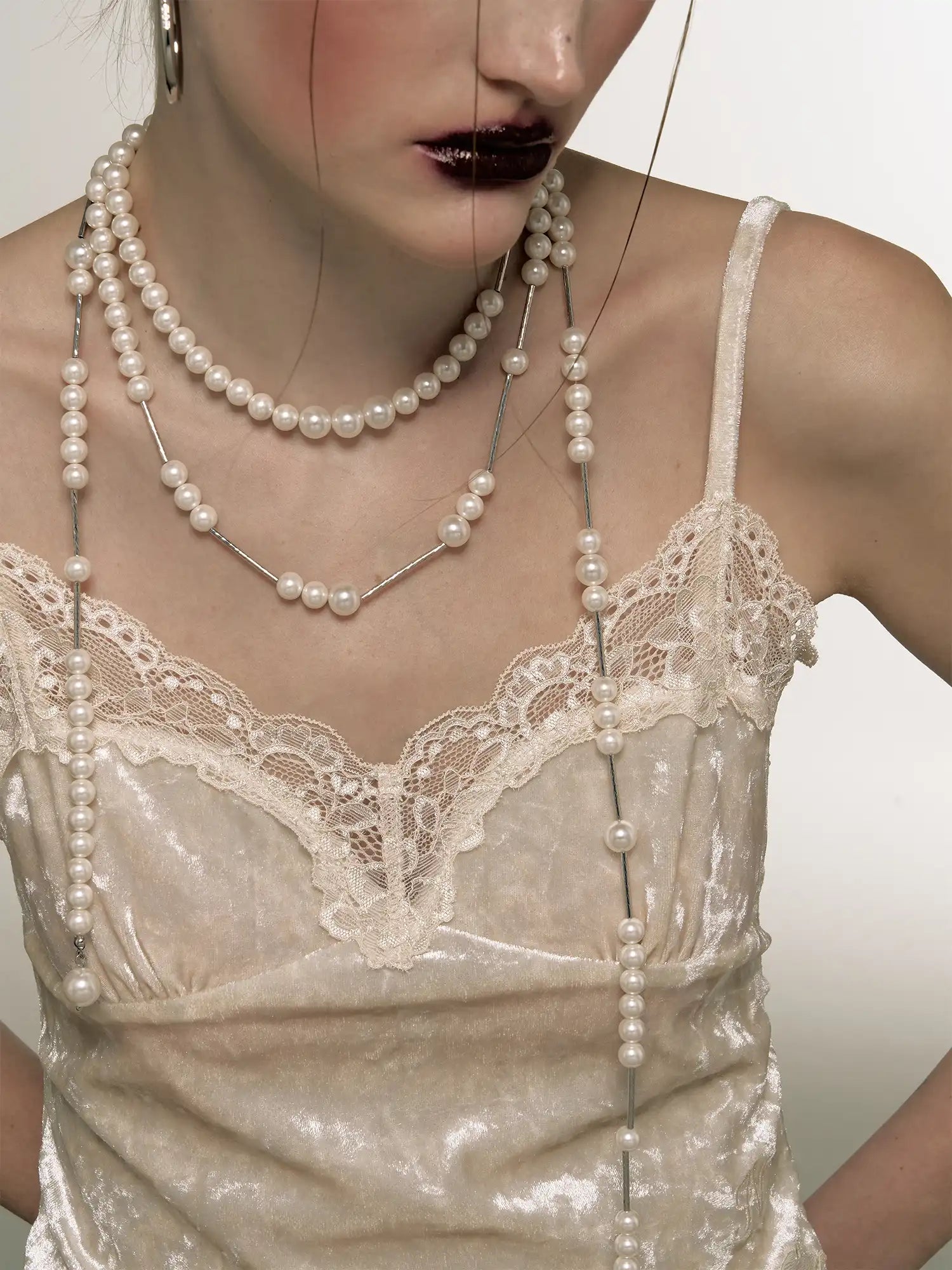 1Jinn M2M Double Strand Pearl Drop Necklace | Canton Collective