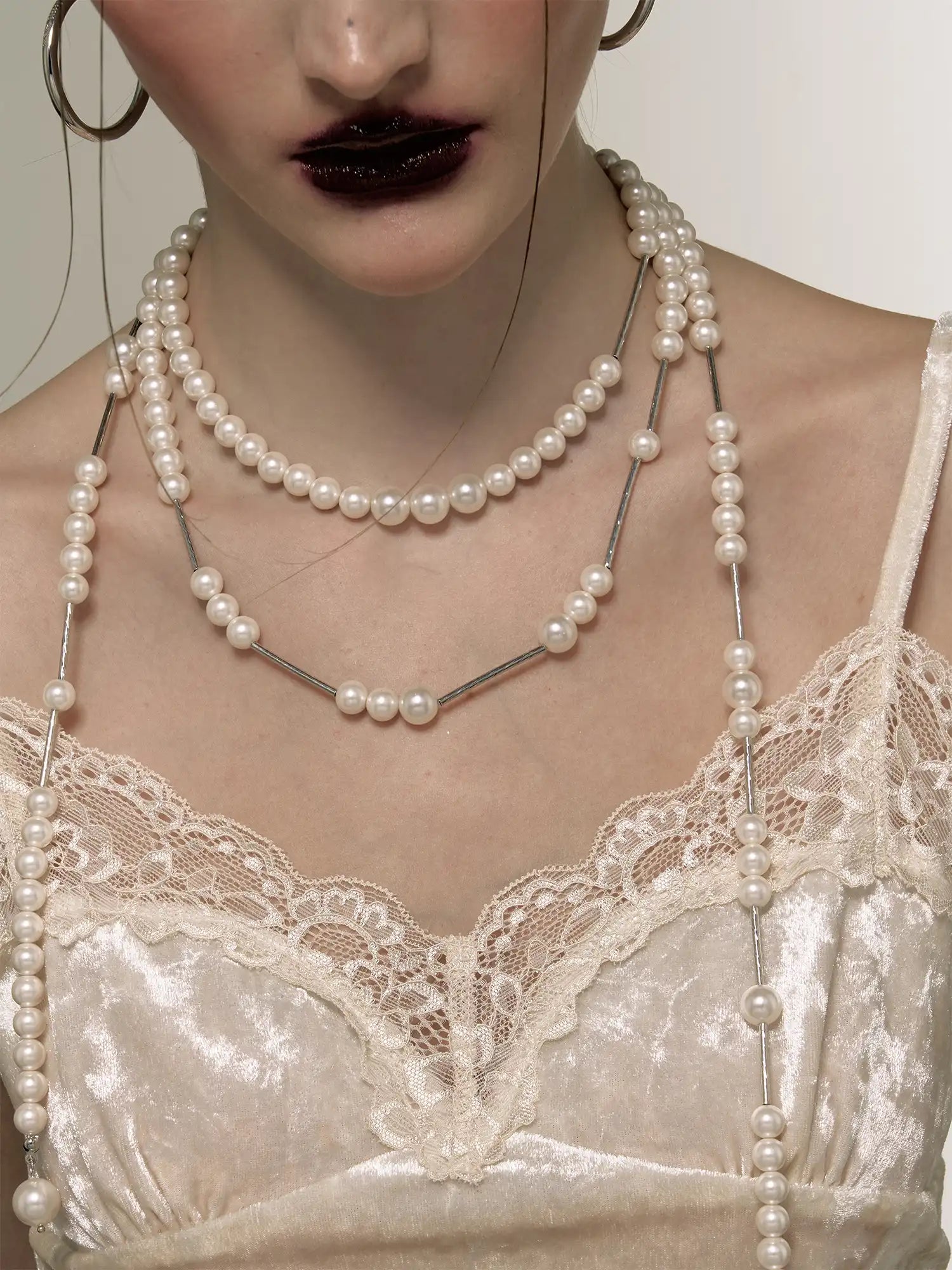 1Jinn M2M Double Strand Pearl Drop Necklace | Canton Collective