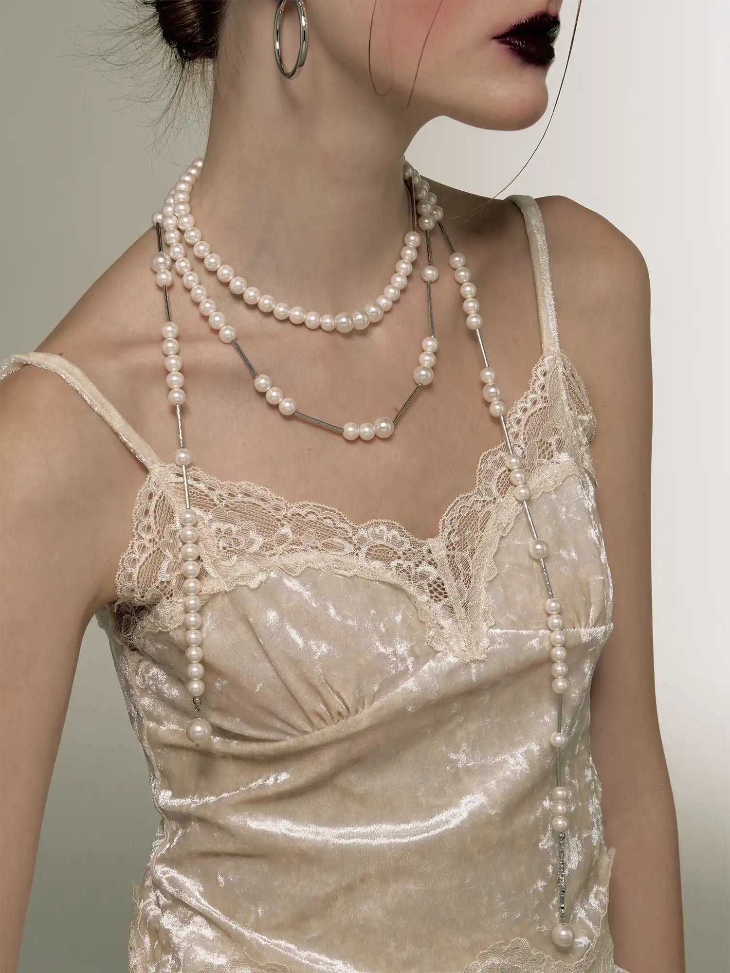 1Jinn M2M Double Strand Pearl Drop Necklace | Canton Collective