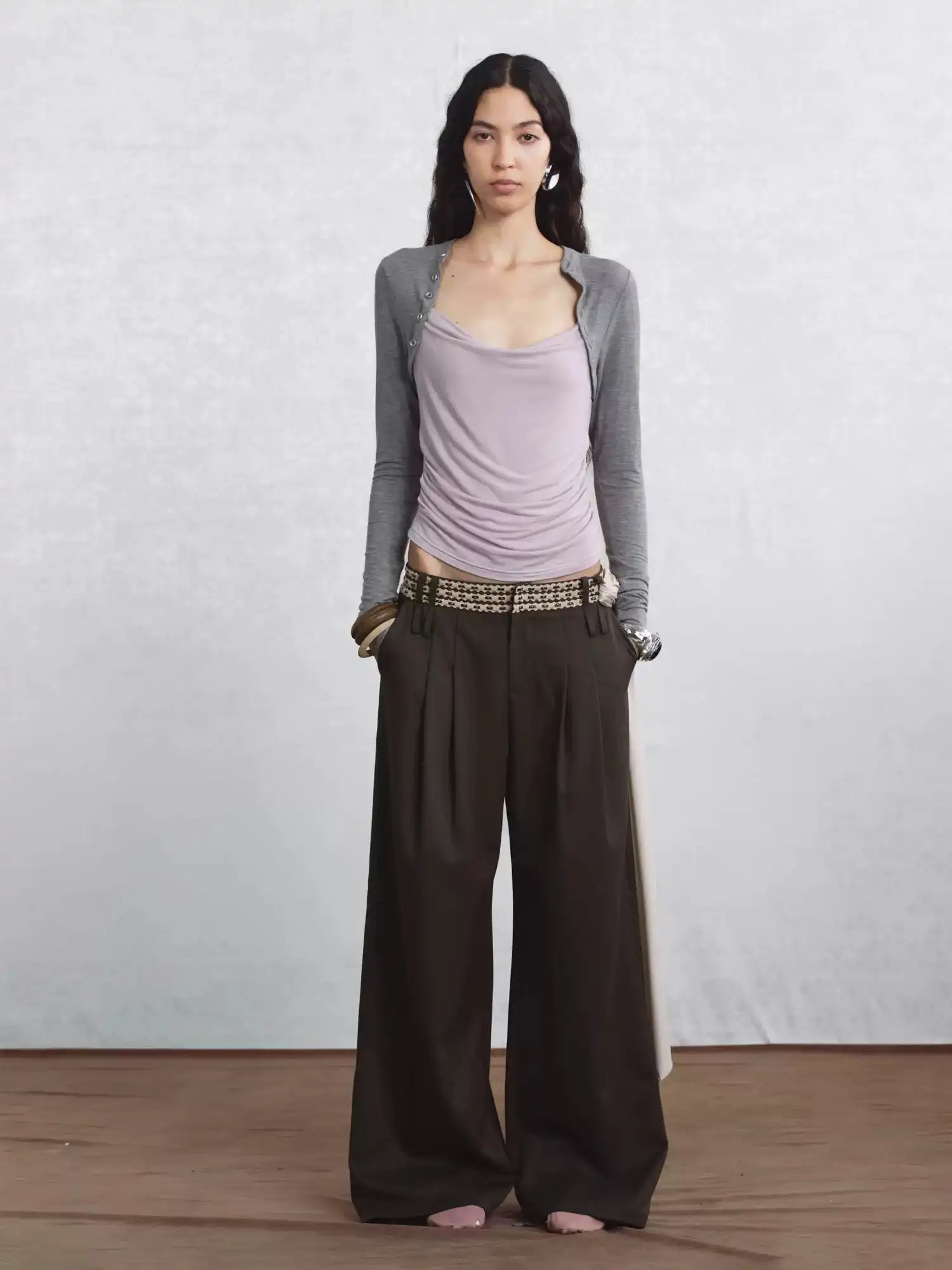 I'M STILL IN Draped Wide Leg Pants | Canton Collective