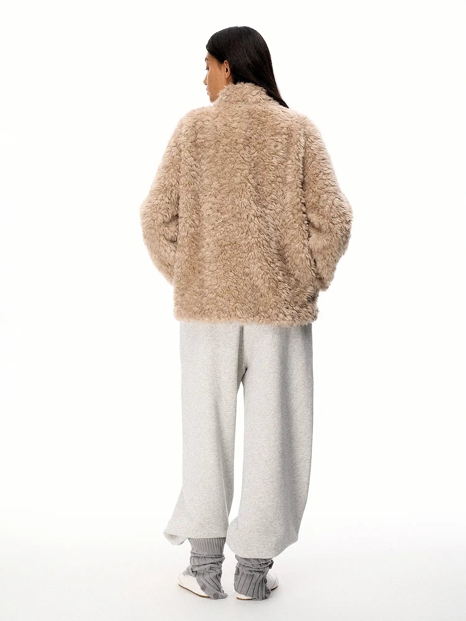 FirstFloor Drawstring Collar Waist Fur Coat | Canton Collective