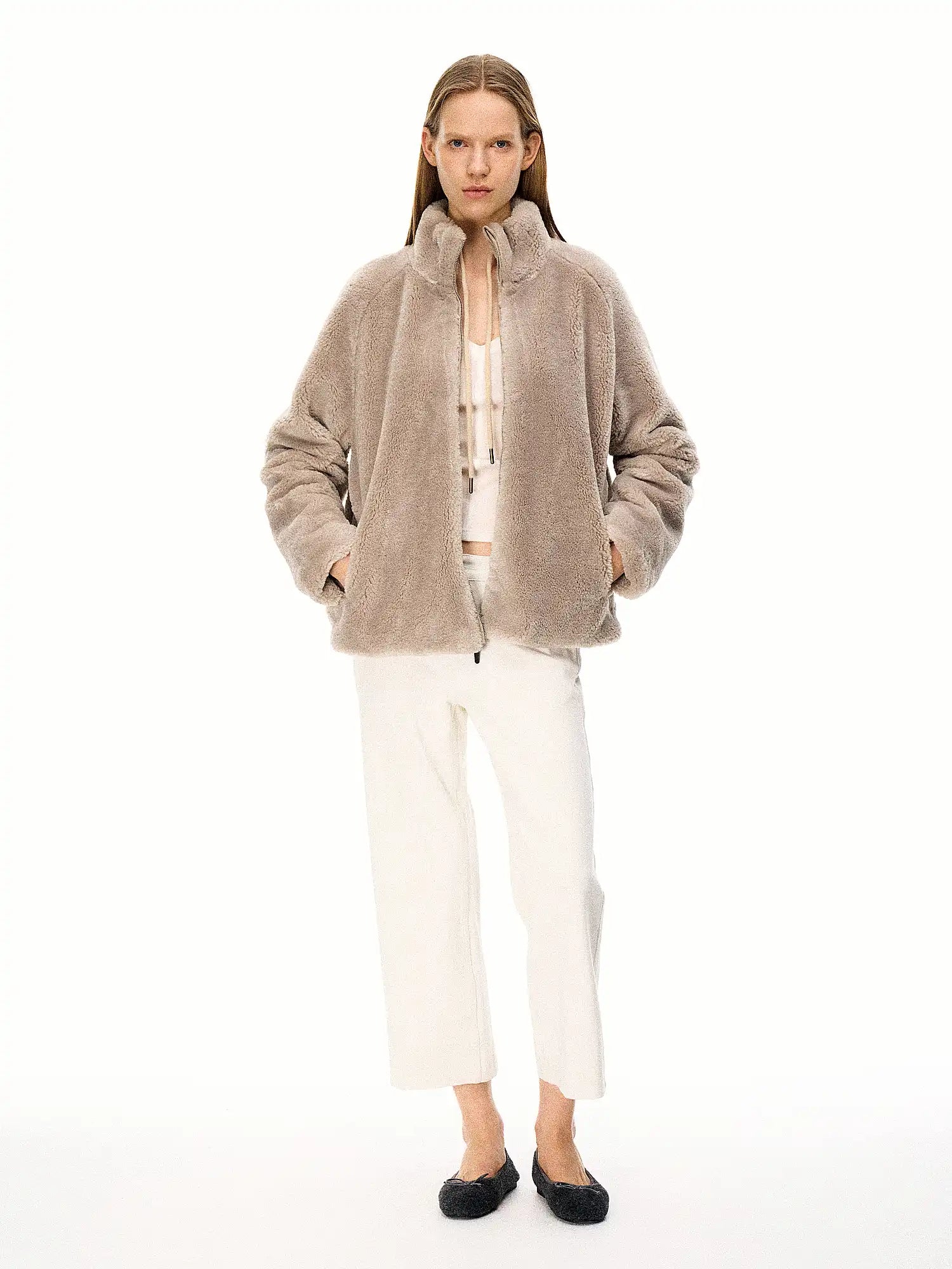 FirstFloor Drawstring Collar Waist Fur Coat | Canton Collective