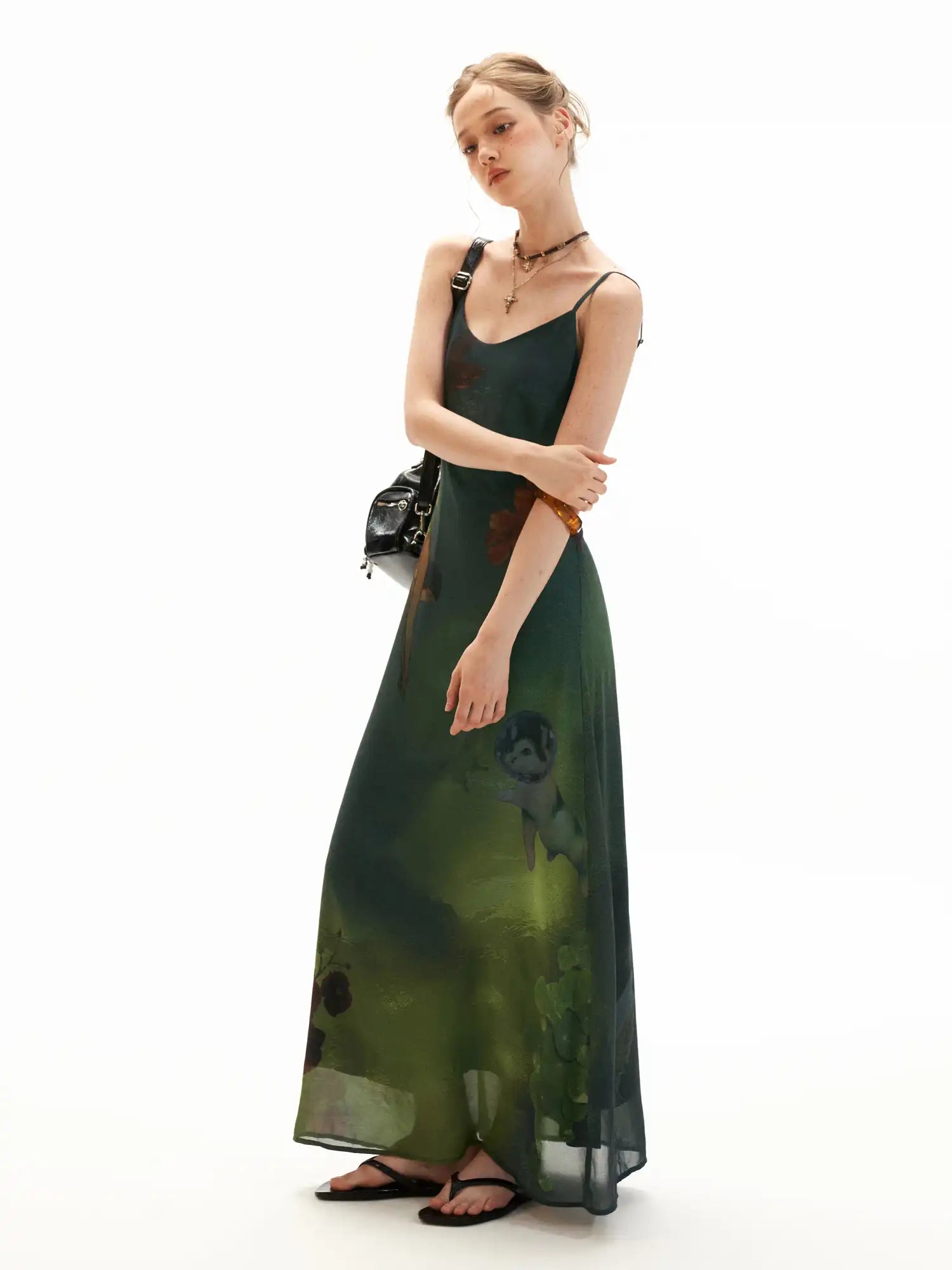 MAMC Dreamy Underwater Garden Slip Maxi Dress | Canton Collective
