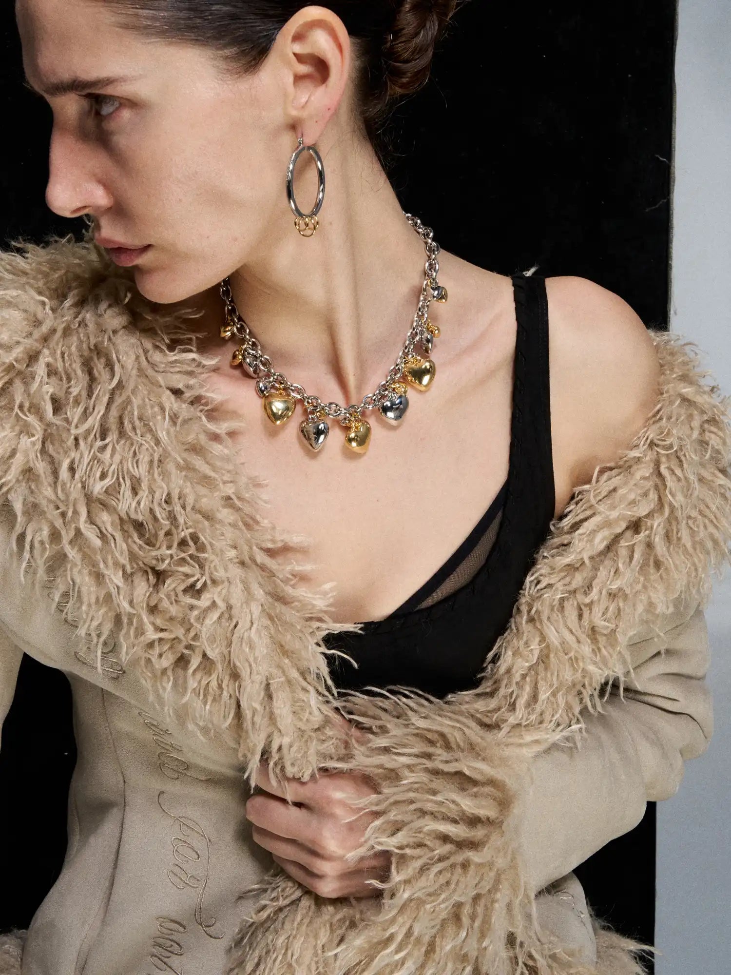 1Jinn M2M Dual-Tone Triple-Ring Layered Earrings | Canton Collective