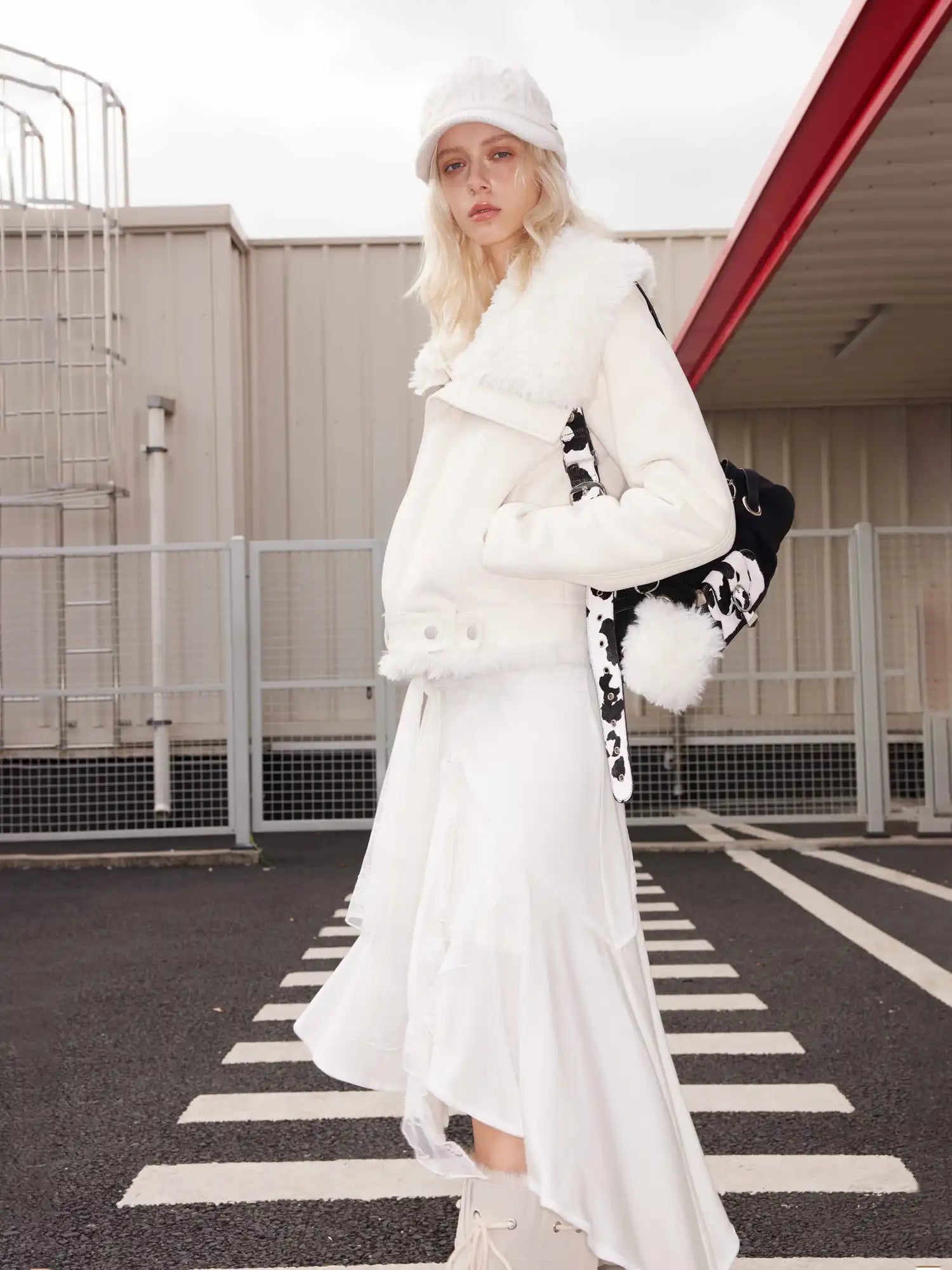 2th Desire Edgy Faux Fur Collar Biker Jacket | Canton Collective